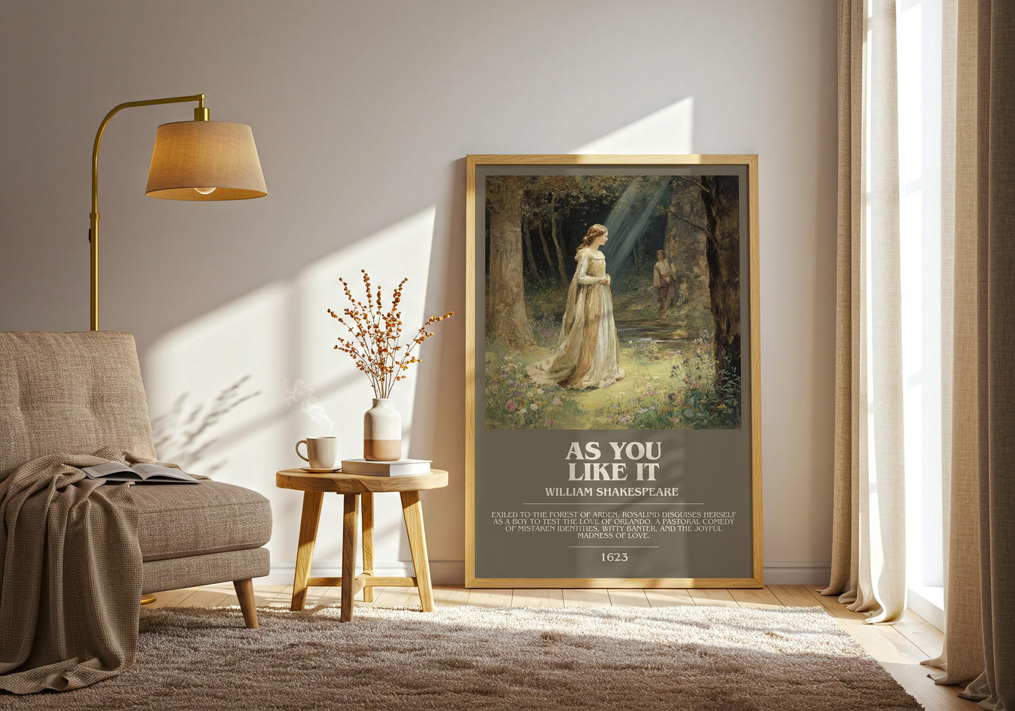 As You Like It by William Shakespeare | Book Poster | Literary Art Gift For Book Lover | Novel Inspired Wall Art | Free Delivery