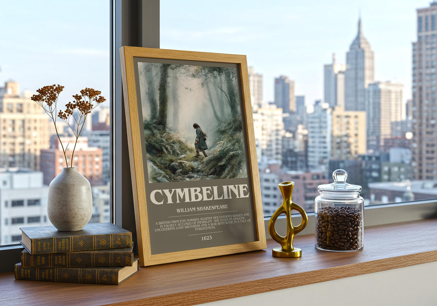 Cymbeline by William Shakespeare | Book Poster | Literary Art Gift For Book Lover | Novel Inspired Wall Art | Free Delivery