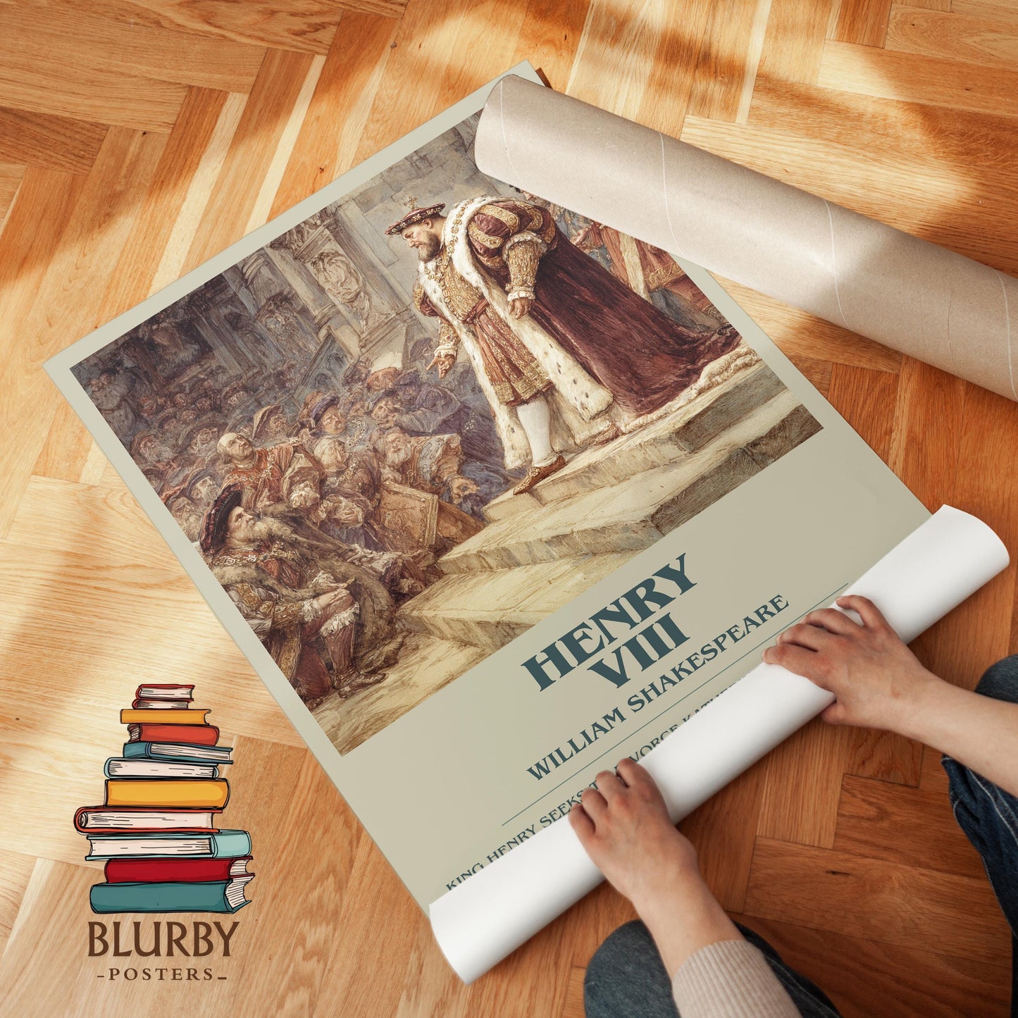 Henry VIII by William Shakespeare | Book Poster | Literary Art Gift For Book Lover | Novel Inspired Wall Art | Free Delivery