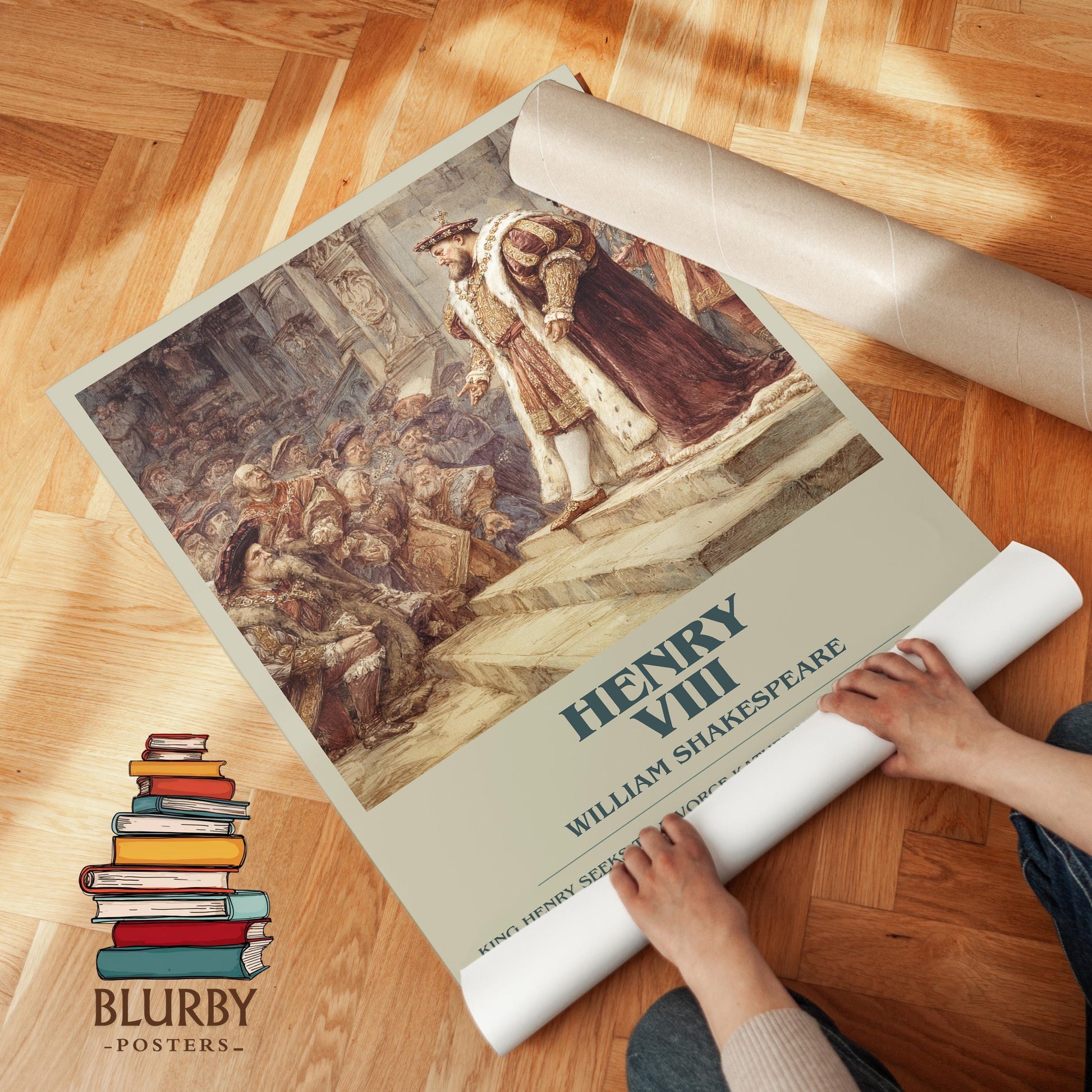 Henry VIII by William Shakespeare | Book Poster | Literary Art Gift For Book Lover | Novel Inspired Wall Art | Free Delivery