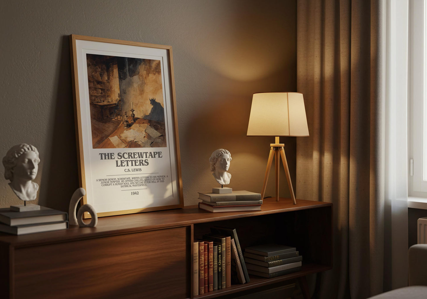 The Screwtape Letters by C.S. Lewis | Book Poster | Literary Art Gift For Book Lover | Novel Inspired Wall Art | Free Delivery