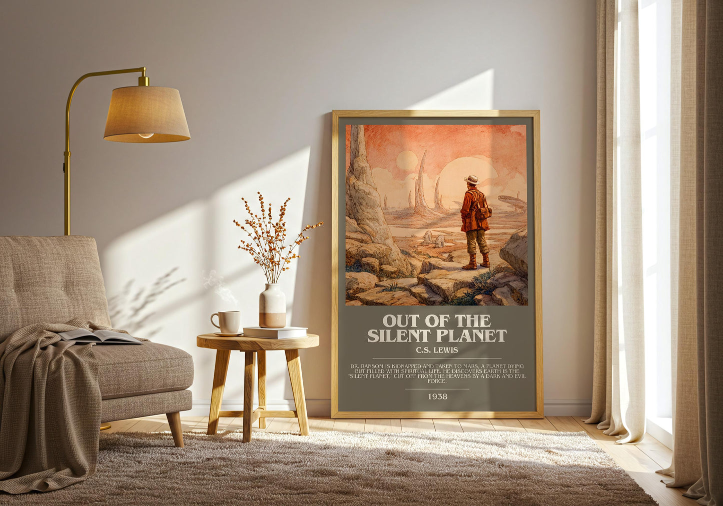 Out of the Silent Planet by C.S. Lewis | Book Poster | Literary Art Gift For Book Lover | Novel Inspired Wall Art | Free Delivery