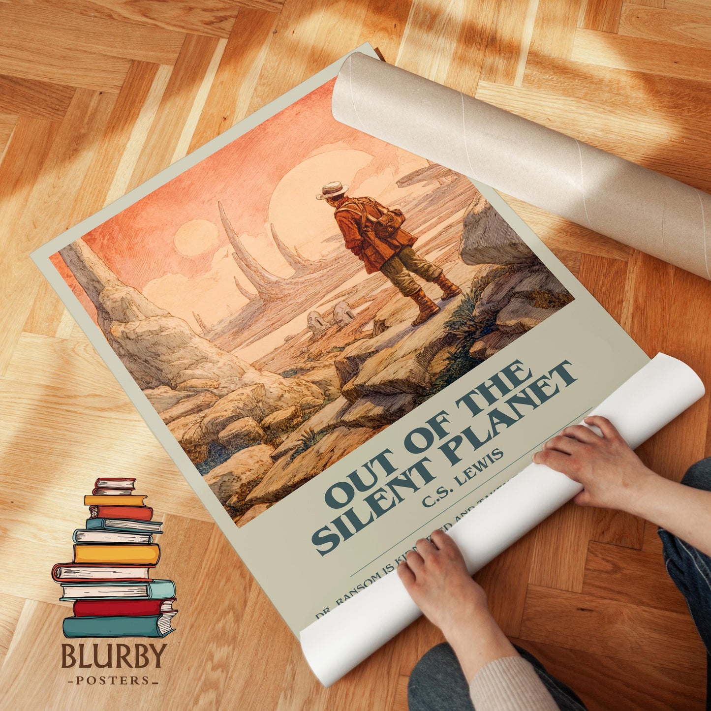 Out of the Silent Planet by C.S. Lewis | Book Poster | Literary Art Gift For Book Lover | Novel Inspired Wall Art | Free Delivery