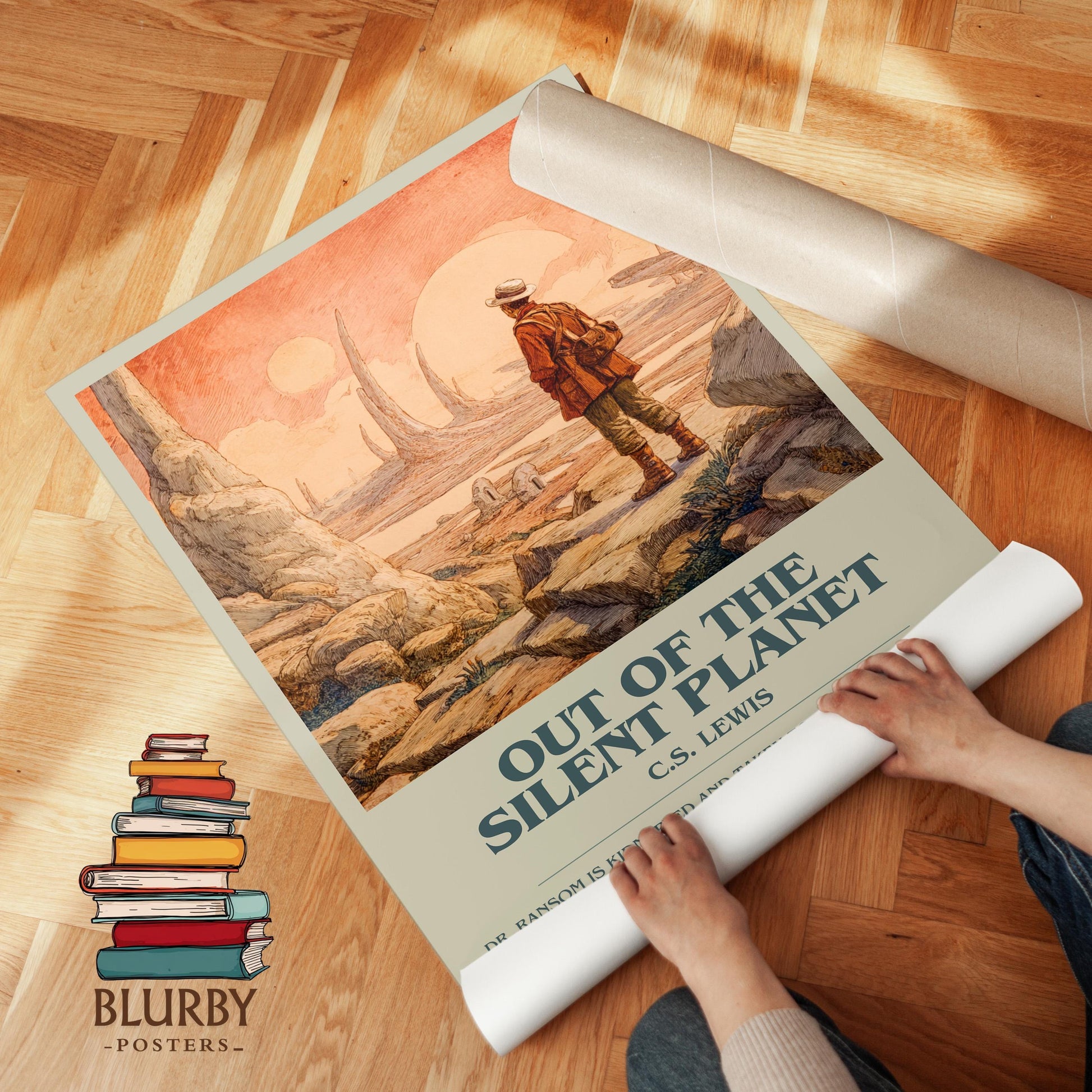 Out of the Silent Planet by C.S. Lewis | Book Poster | Literary Art Gift For Book Lover | Novel Inspired Wall Art | Free Delivery