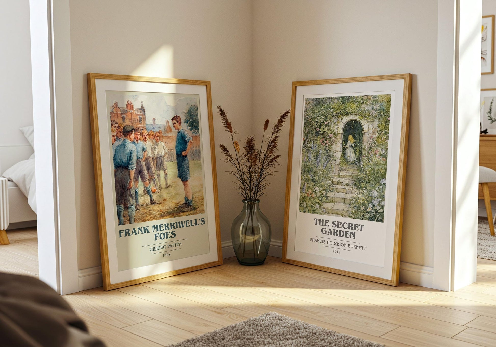 Frank Merriwell's Foes book cover poster paired in gallery wall – literary art prints