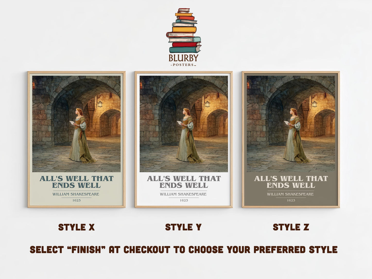 All's Well That Ends Well by William Shakespeare | Book Poster | Literary Art Gift For Book Lover | Novel Inspired Wall Art | Free Delivery