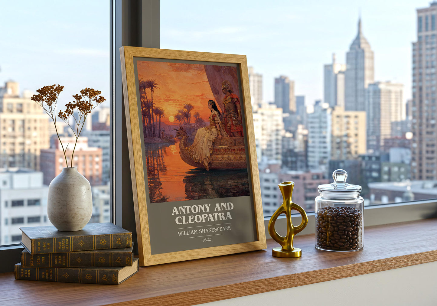 Antony and Cleopatra by William Shakespeare | Book Poster | Literary Art Gift For Book Lover | Novel Inspired Wall Art | Free Delivery