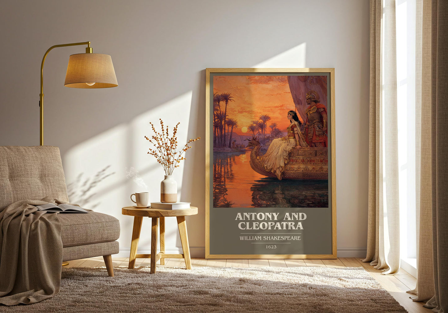 Antony and Cleopatra by William Shakespeare | Book Poster | Literary Art Gift For Book Lover | Novel Inspired Wall Art | Free Delivery