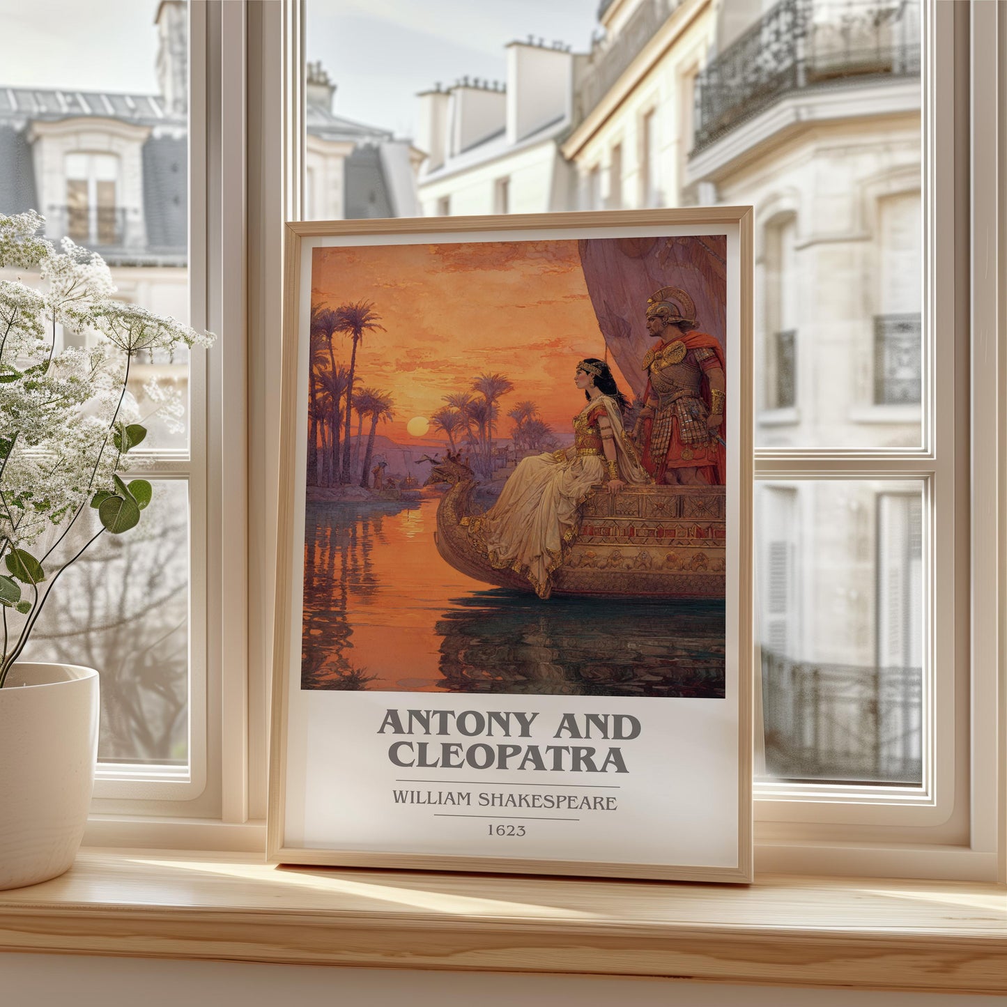 Antony and Cleopatra by William Shakespeare | Book Poster | Literary Art Gift For Book Lover | Novel Inspired Wall Art | Free Delivery