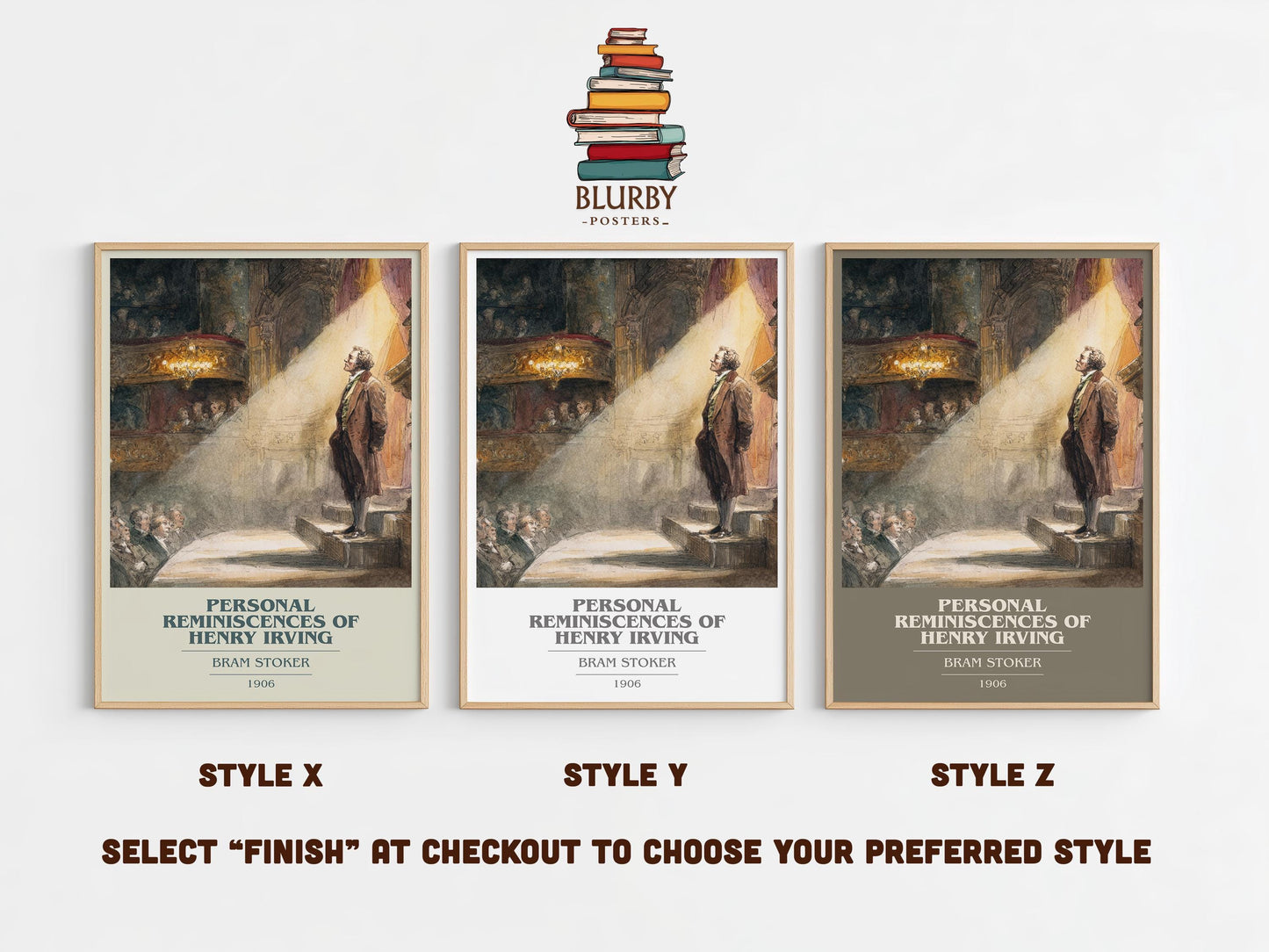 Personal Reminiscences of Henry Irving by Bram Stoker | Book Poster | Literary Art Gift For Book Lover | Novel Inspired Wall Art