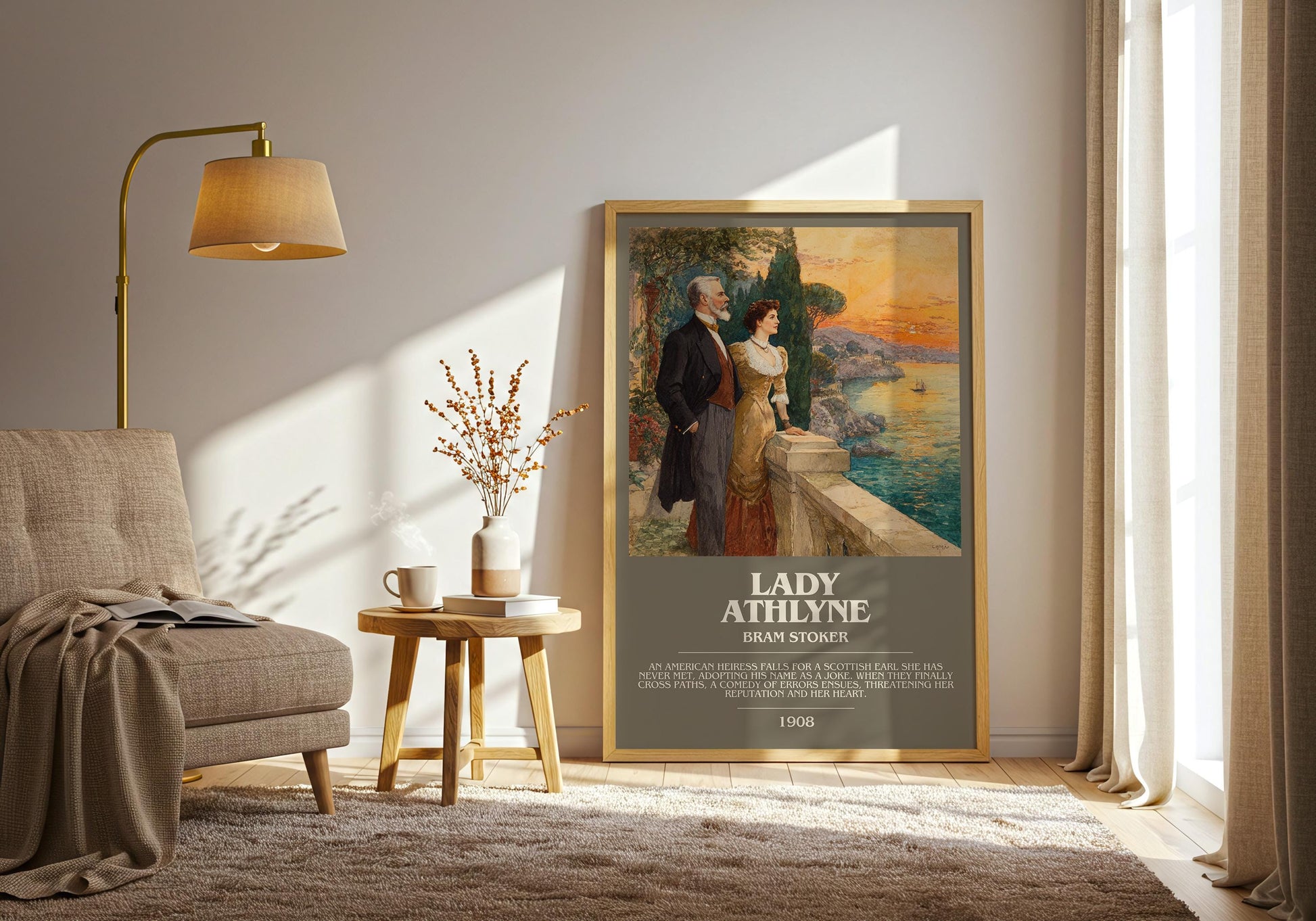 Lady Athlyne by Bram Stoker | Book Poster | Literary Art Gift For Book Lover | Novel Inspired Wall Art