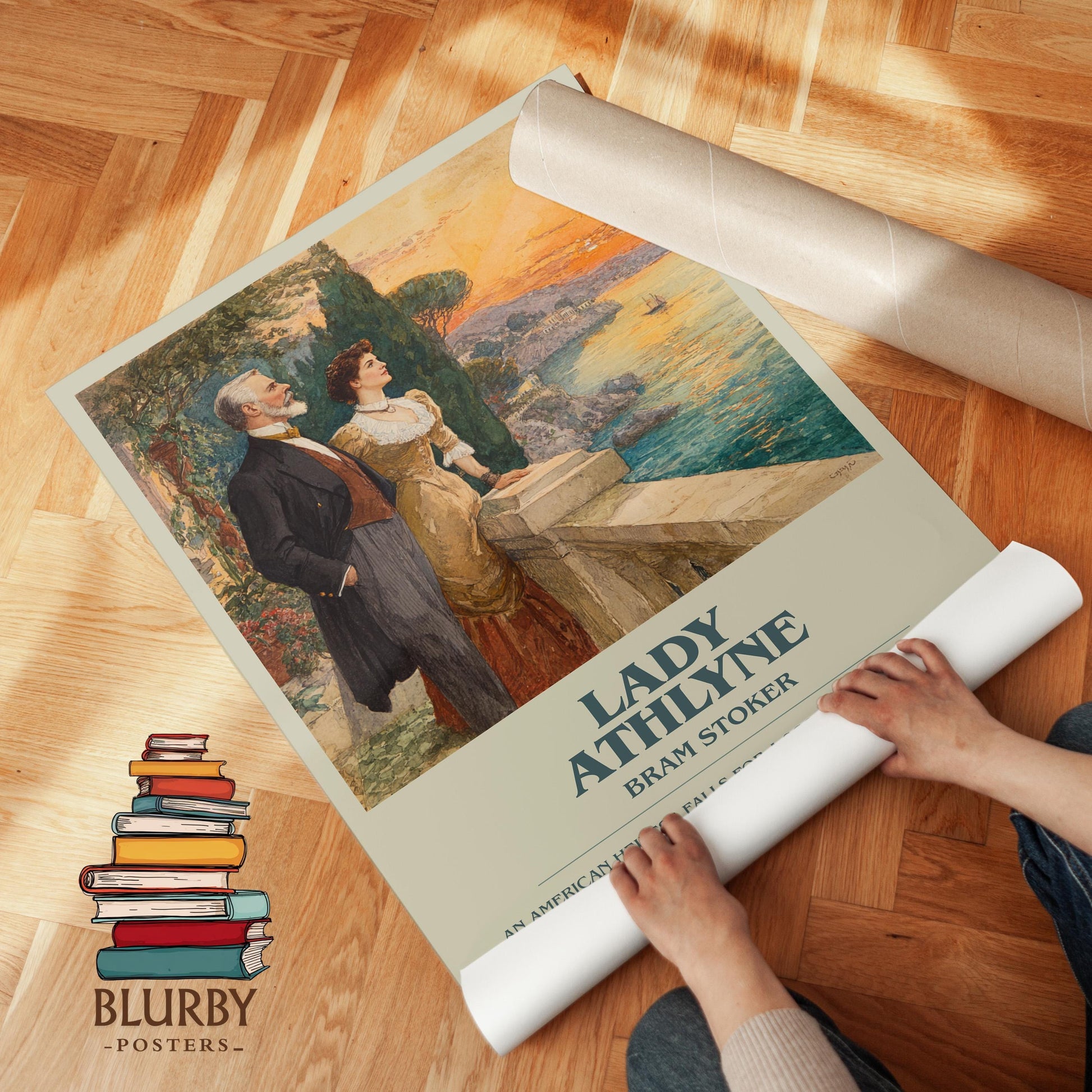 Lady Athlyne by Bram Stoker | Book Poster | Literary Art Gift For Book Lover | Novel Inspired Wall Art