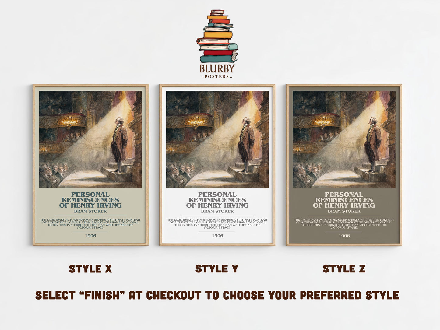 Personal Reminiscences of Henry Irving by Bram Stoker | Book Poster | Literary Art Gift For Book Lover | Novel Inspired Wall Art