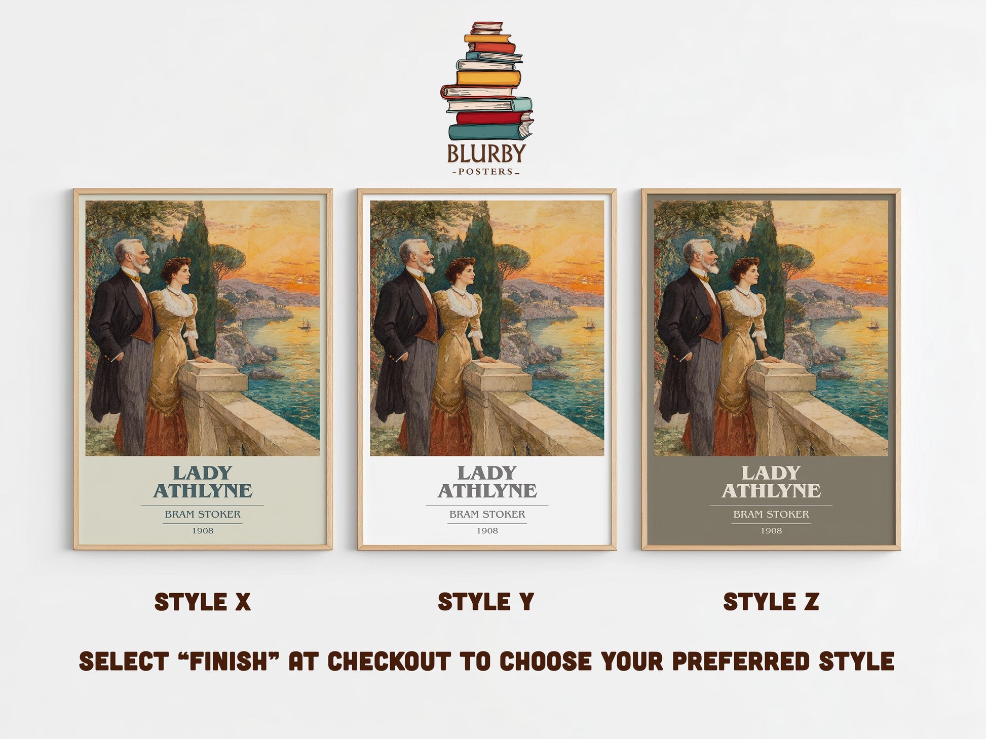 Lady Athlyne by Bram Stoker | Book Poster | Literary Art Gift For Book Lover | Novel Inspired Wall Art