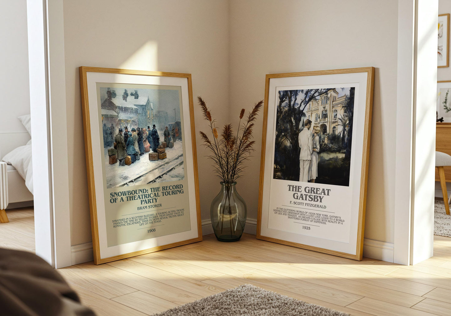 Snowbound: The Record of a Theatrical Touring Party by Bram Stoker | Book Poster | Literary Art Gift For Book Lover | Novel Wall Art