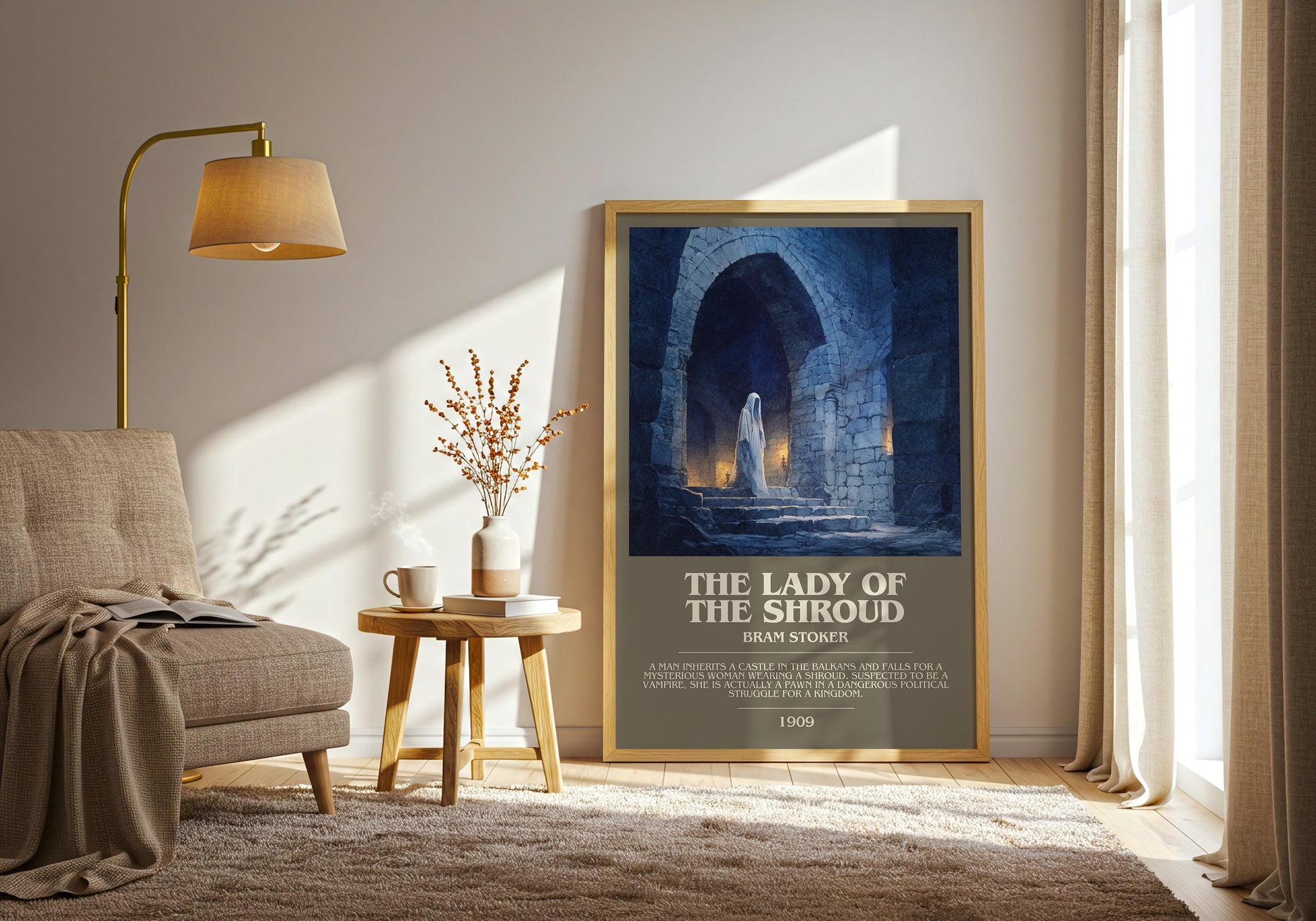 The Lady of the Shroud by Bram Stoker | Book Poster | Literary Art Gift For Book Lover | Novel Inspired Wall Art | Free Delivery