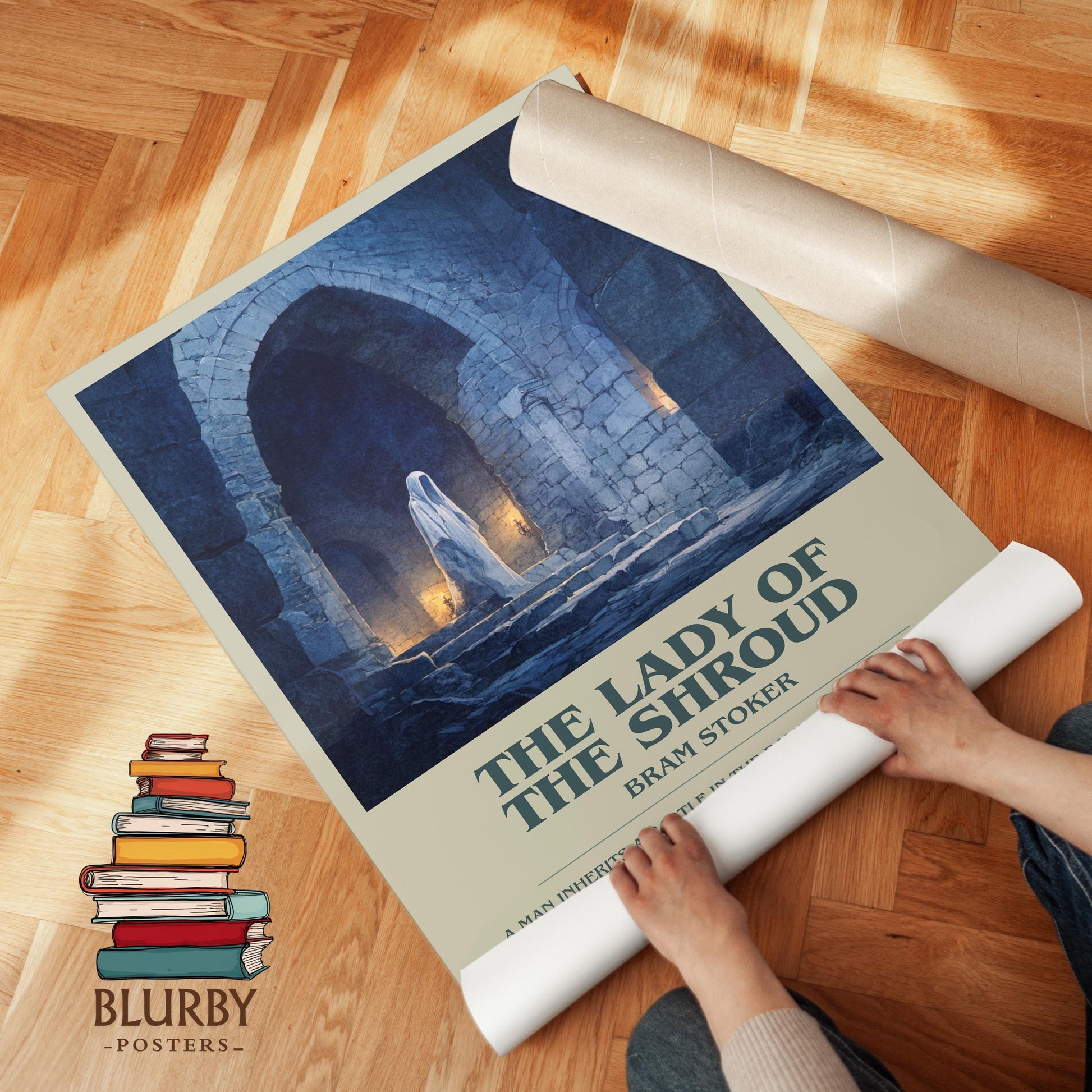 The Lady of the Shroud by Bram Stoker | Book Poster | Literary Art Gift For Book Lover | Novel Inspired Wall Art | Free Delivery