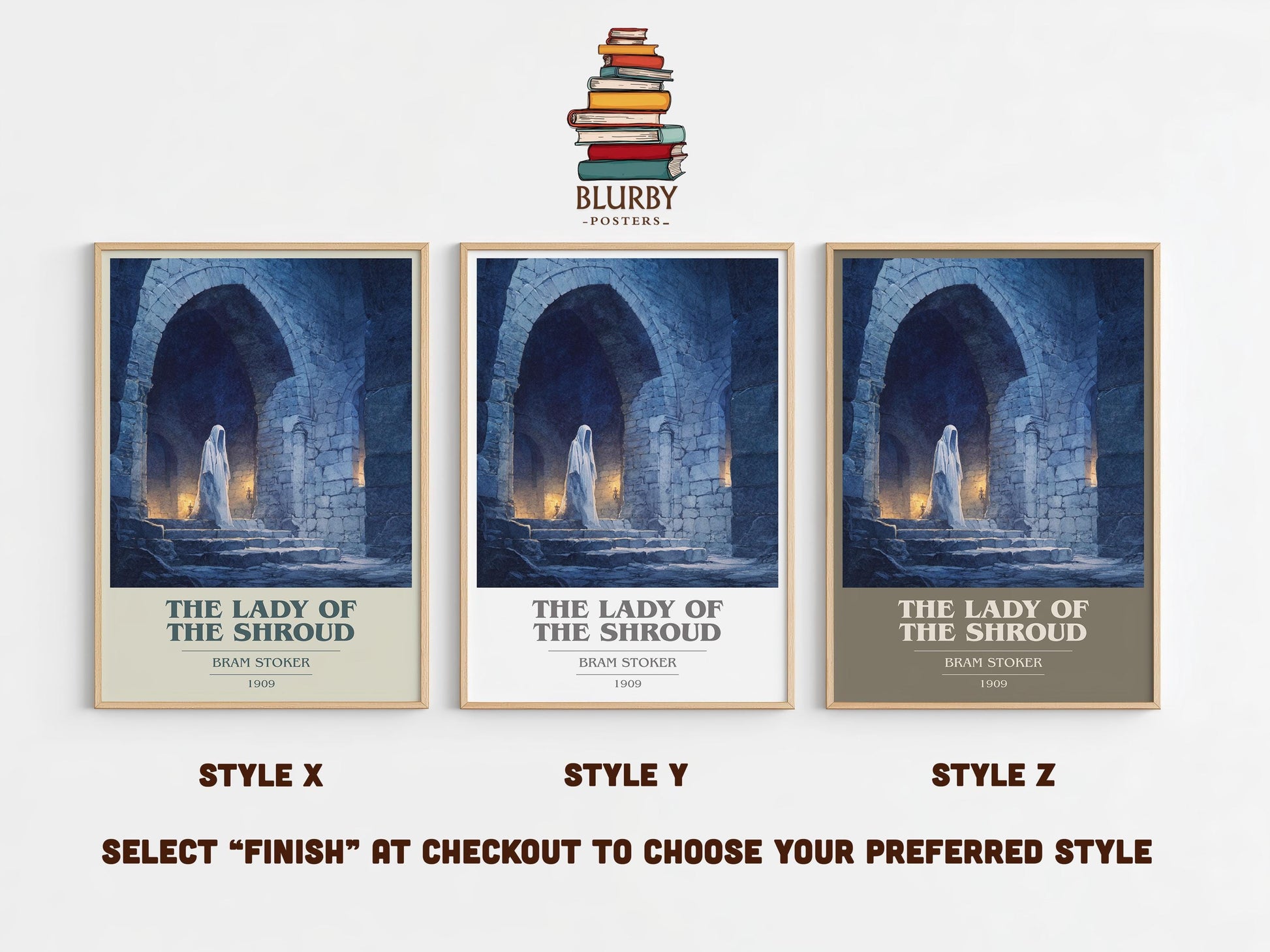 The Lady of the Shroud by Bram Stoker | Book Poster | Literary Art Gift For Book Lover | Novel Inspired Wall Art | Free Delivery