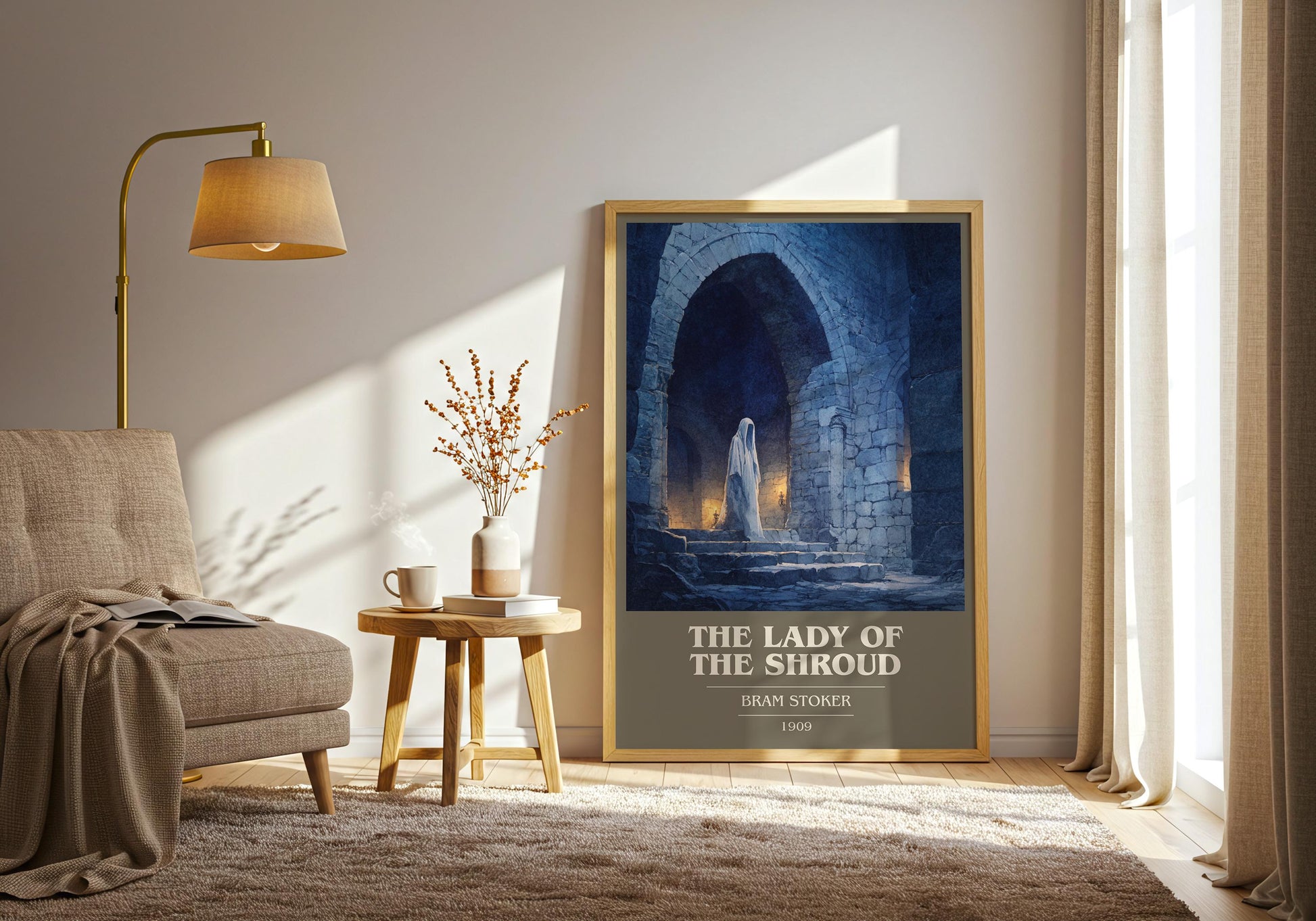 The Lady of the Shroud by Bram Stoker | Book Poster | Literary Art Gift For Book Lover | Novel Inspired Wall Art | Free Delivery