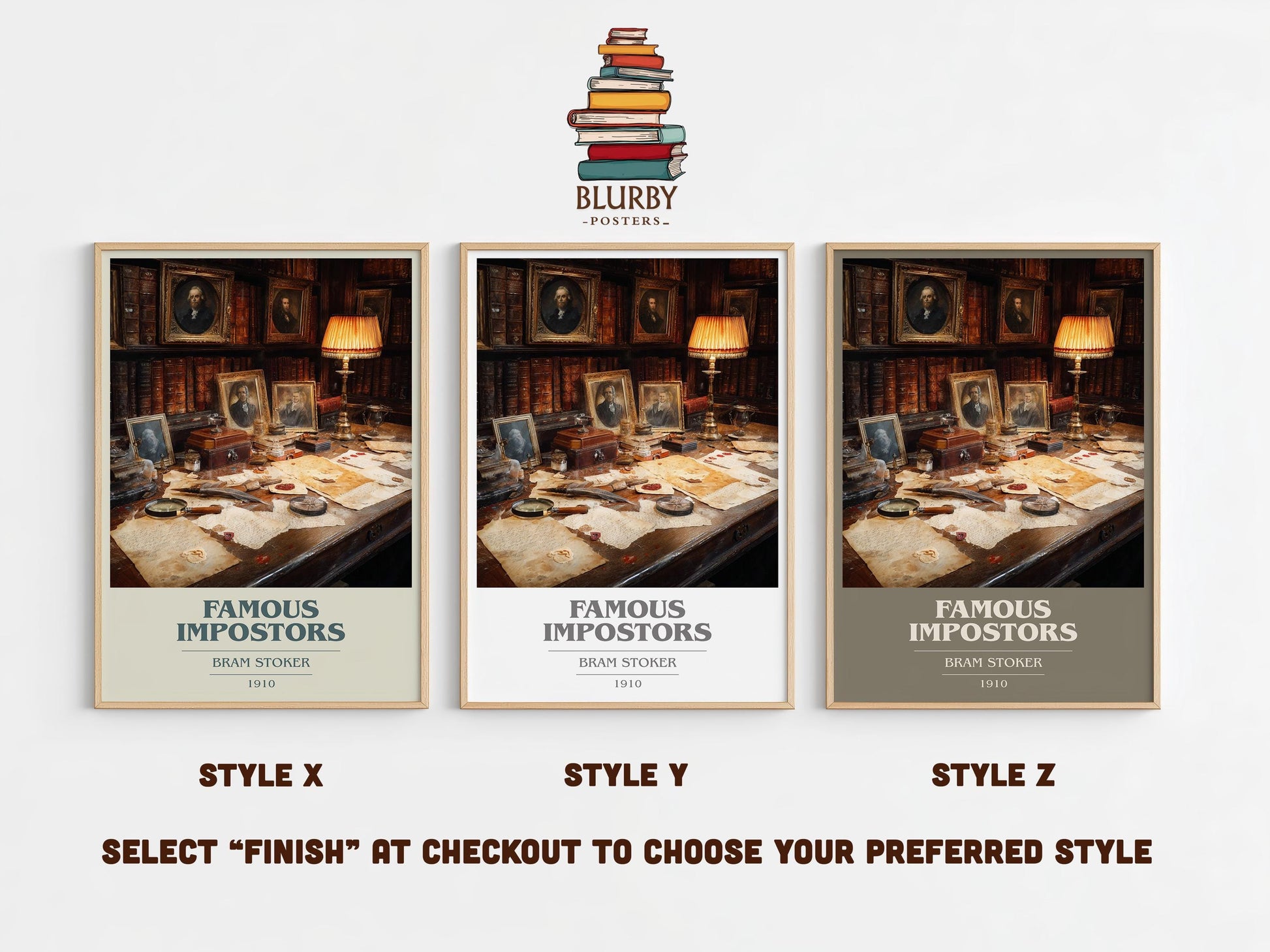 Famous Impostors by Bram Stoker | Book Poster | Literary Art Gift For Book Lover | Novel Inspired Wall Art | Free Delivery