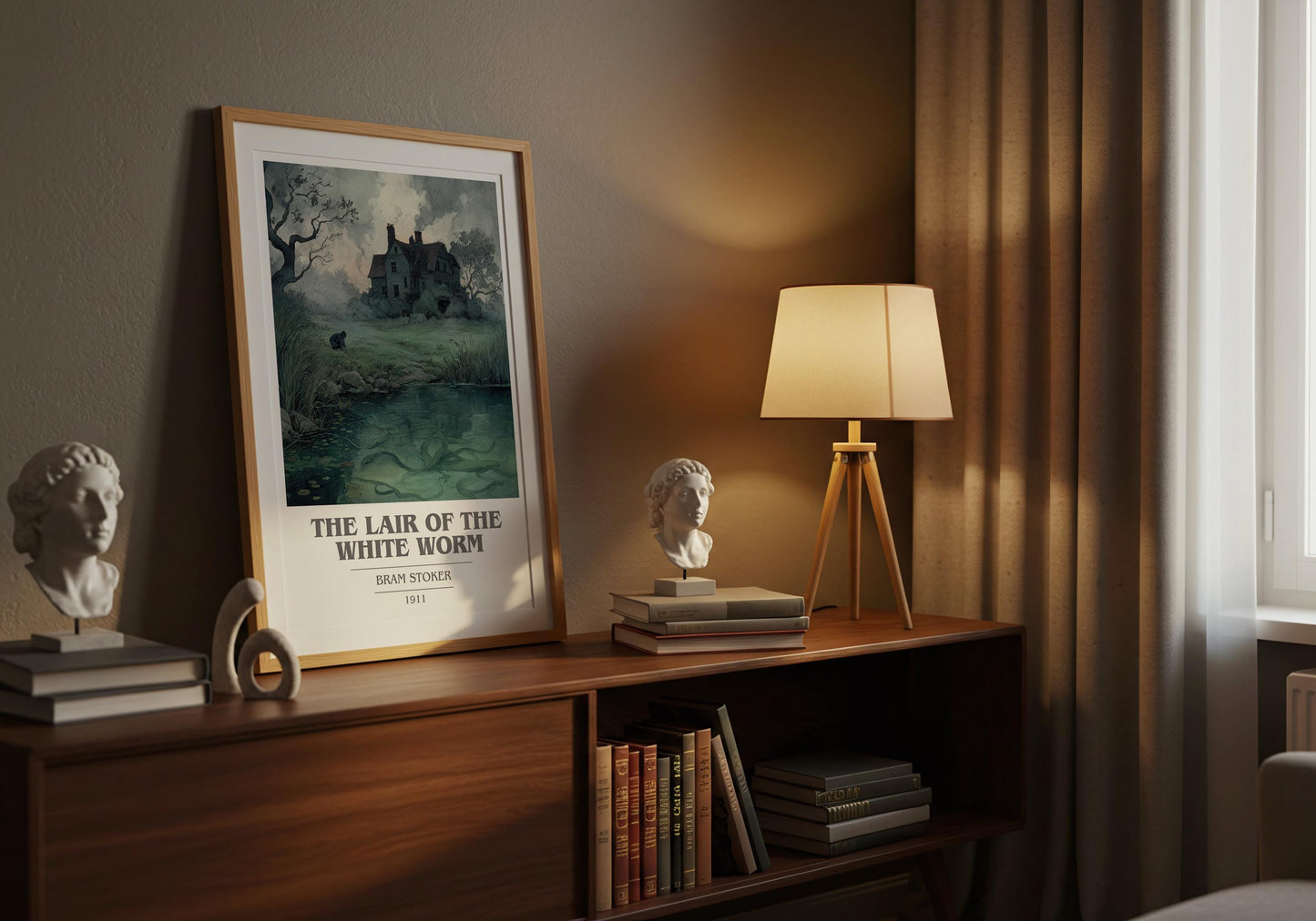 The Lair of the White Worm by Bram Stoker | Book Poster | Literary Art Gift For Book Lover | Novel Inspired Wall Art | Free Delivery