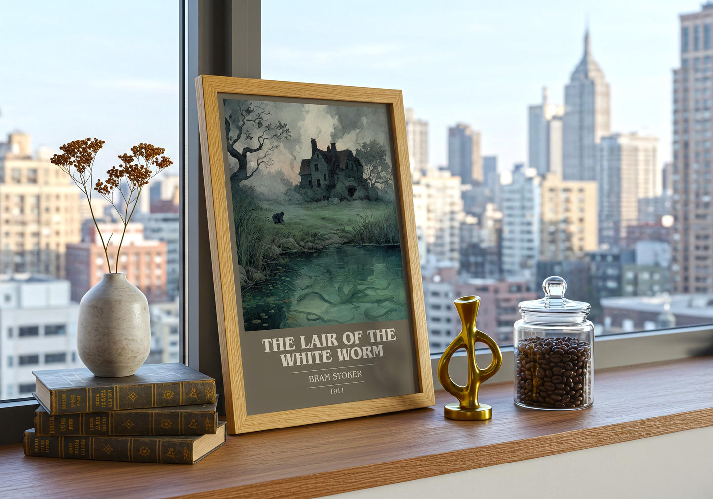 The Lair of the White Worm by Bram Stoker | Book Poster | Literary Art Gift For Book Lover | Novel Inspired Wall Art | Free Delivery