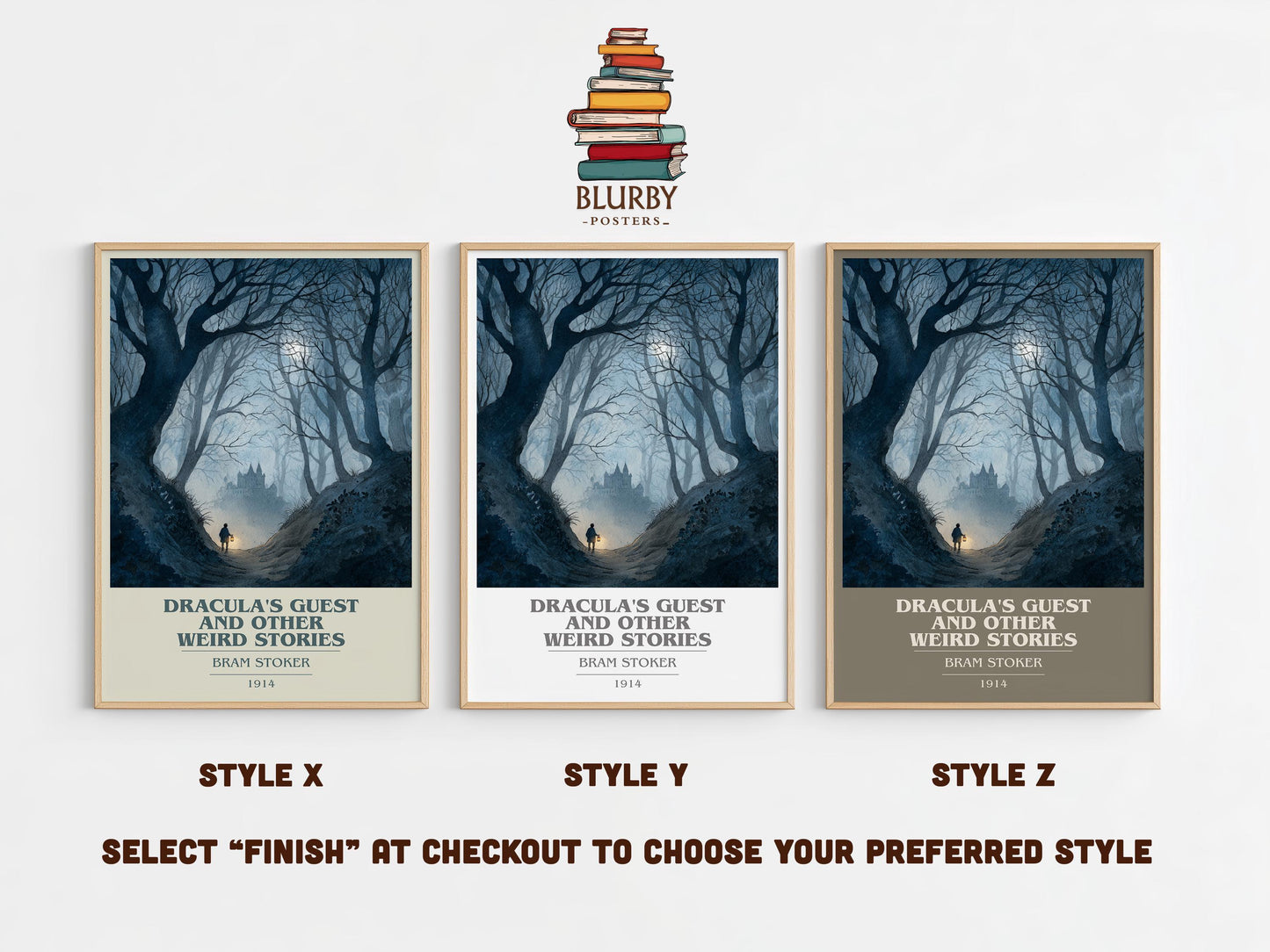 Dracula's Guest and Other Weird Stories by Bram Stoker | Book Poster | Literary Art Gift For Book Lover | Novel Inspired Wall Art