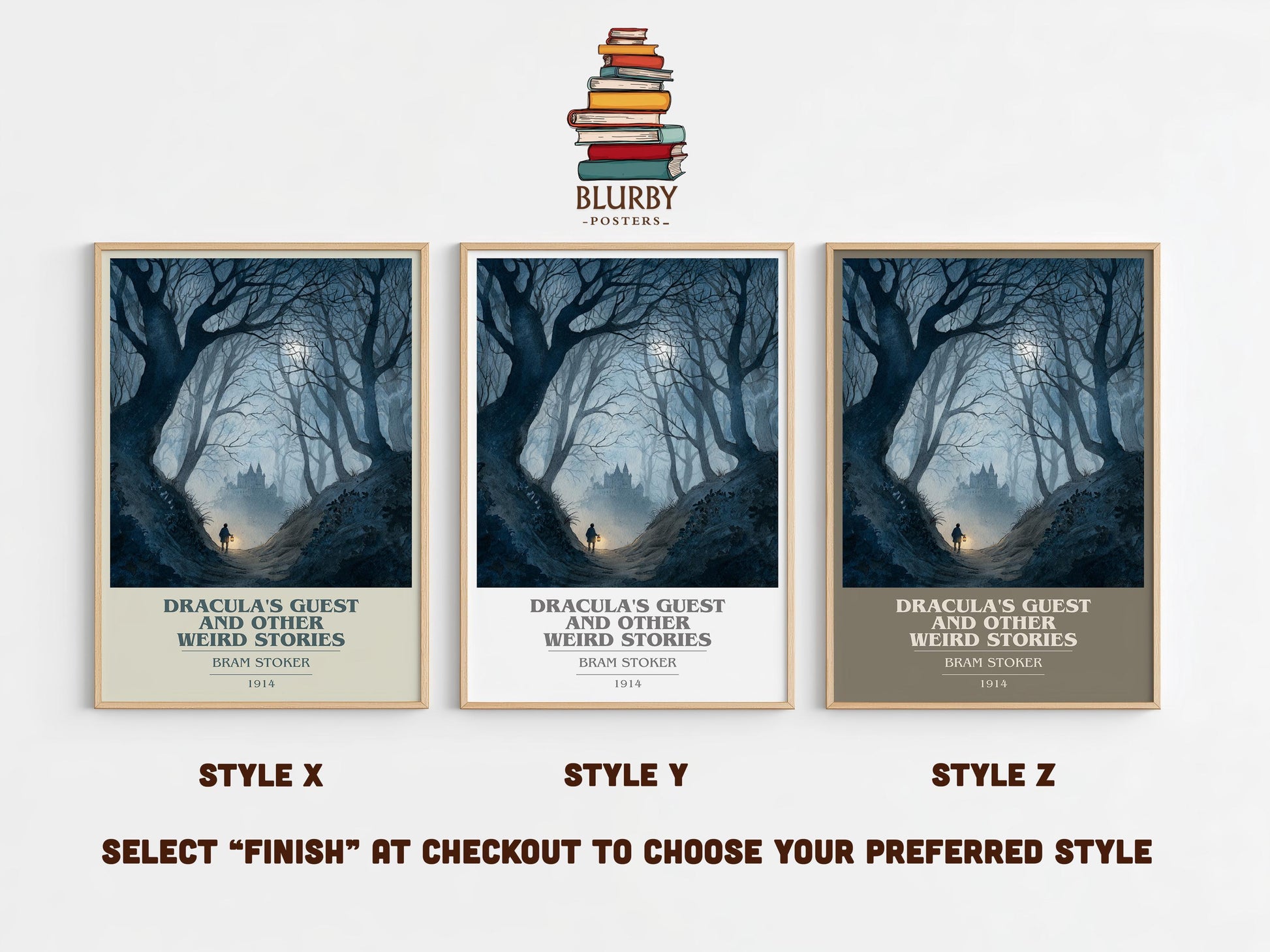 Dracula's Guest and Other Weird Stories by Bram Stoker | Book Poster | Literary Art Gift For Book Lover | Novel Inspired Wall Art