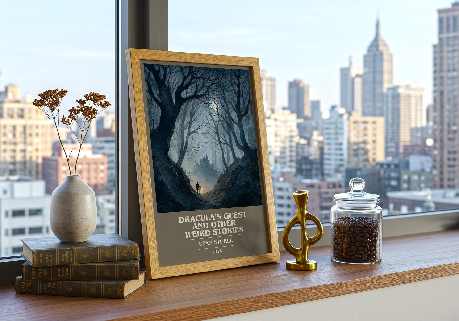 Dracula's Guest And Other Weird Stories book cover book poster framed on wall – gothic wall art