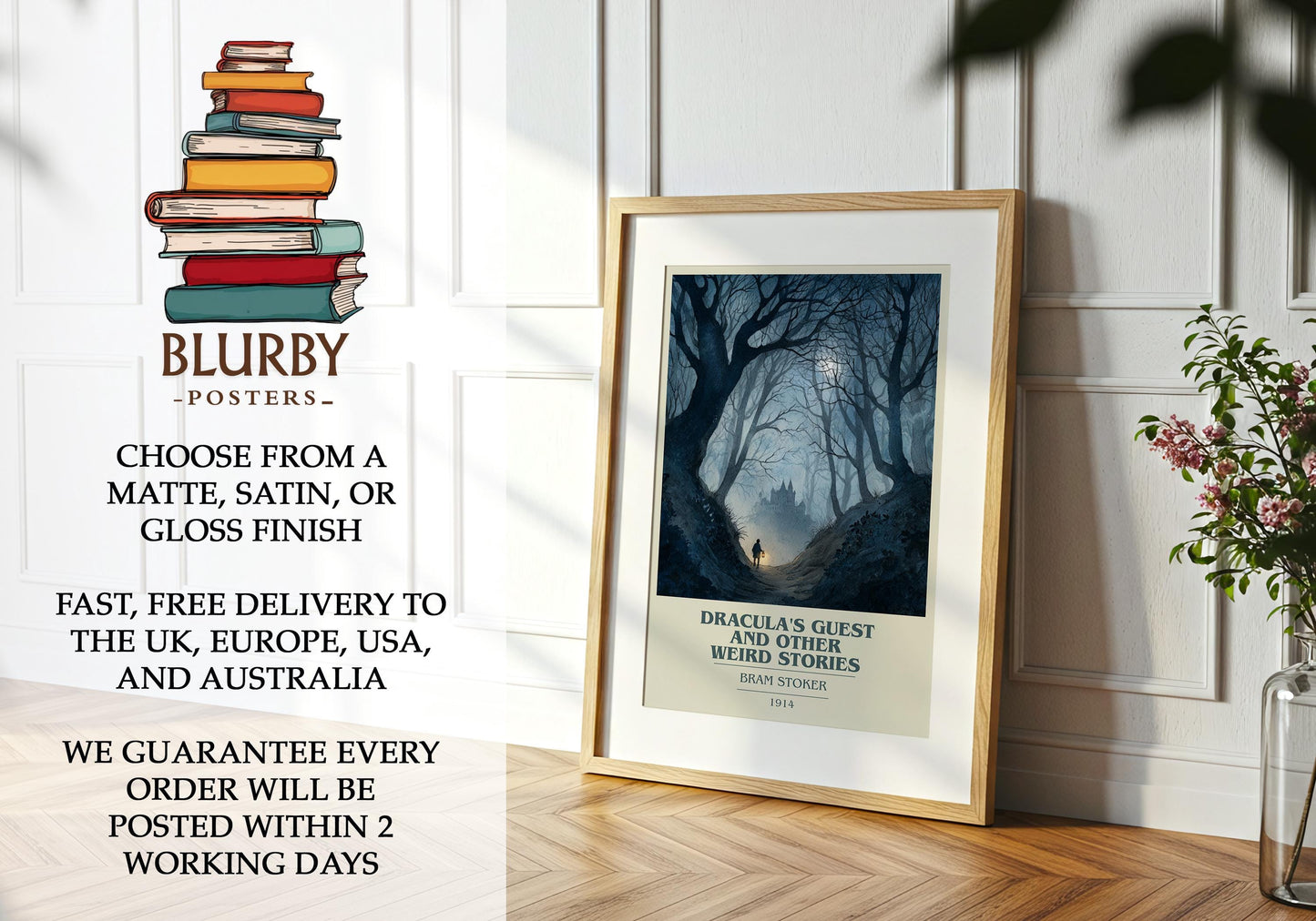 Dracula's Guest and Other Weird Stories by Bram Stoker | Book Poster | Literary Art Gift For Book Lover | Novel Inspired Wall Art