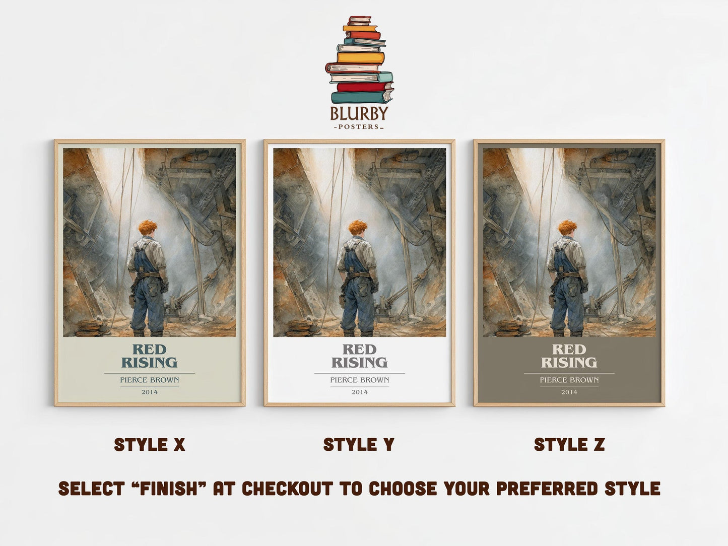 Red Rising book cover poster colour and style options – Pierce Brown book art