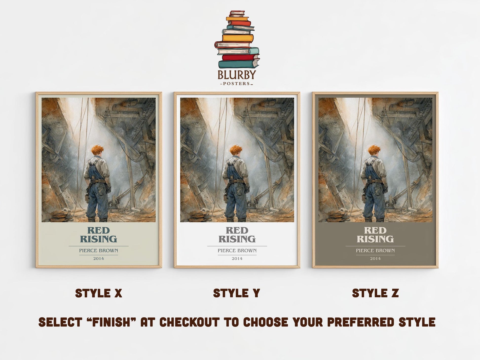 Red Rising book cover poster colour and style options – Pierce Brown book art