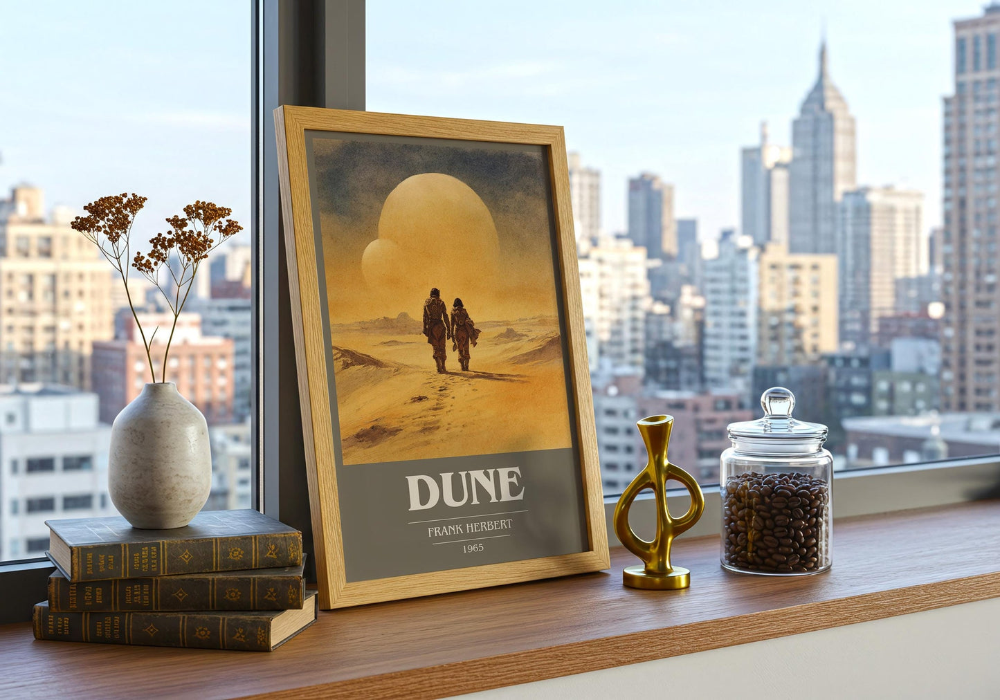 Dune book cover book poster framed on wall – sci fi wall art