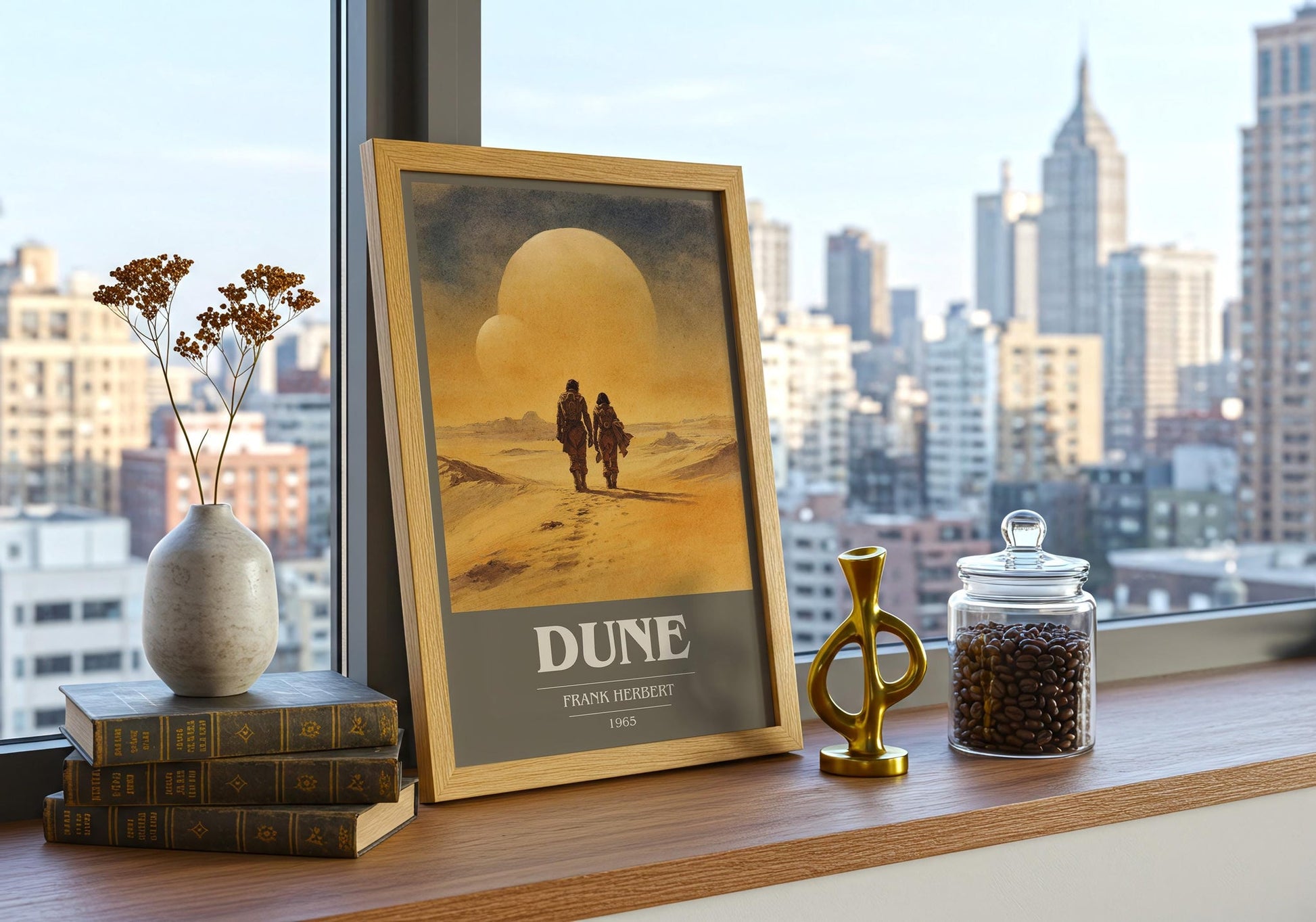 Dune book cover book poster framed on wall – sci fi wall art