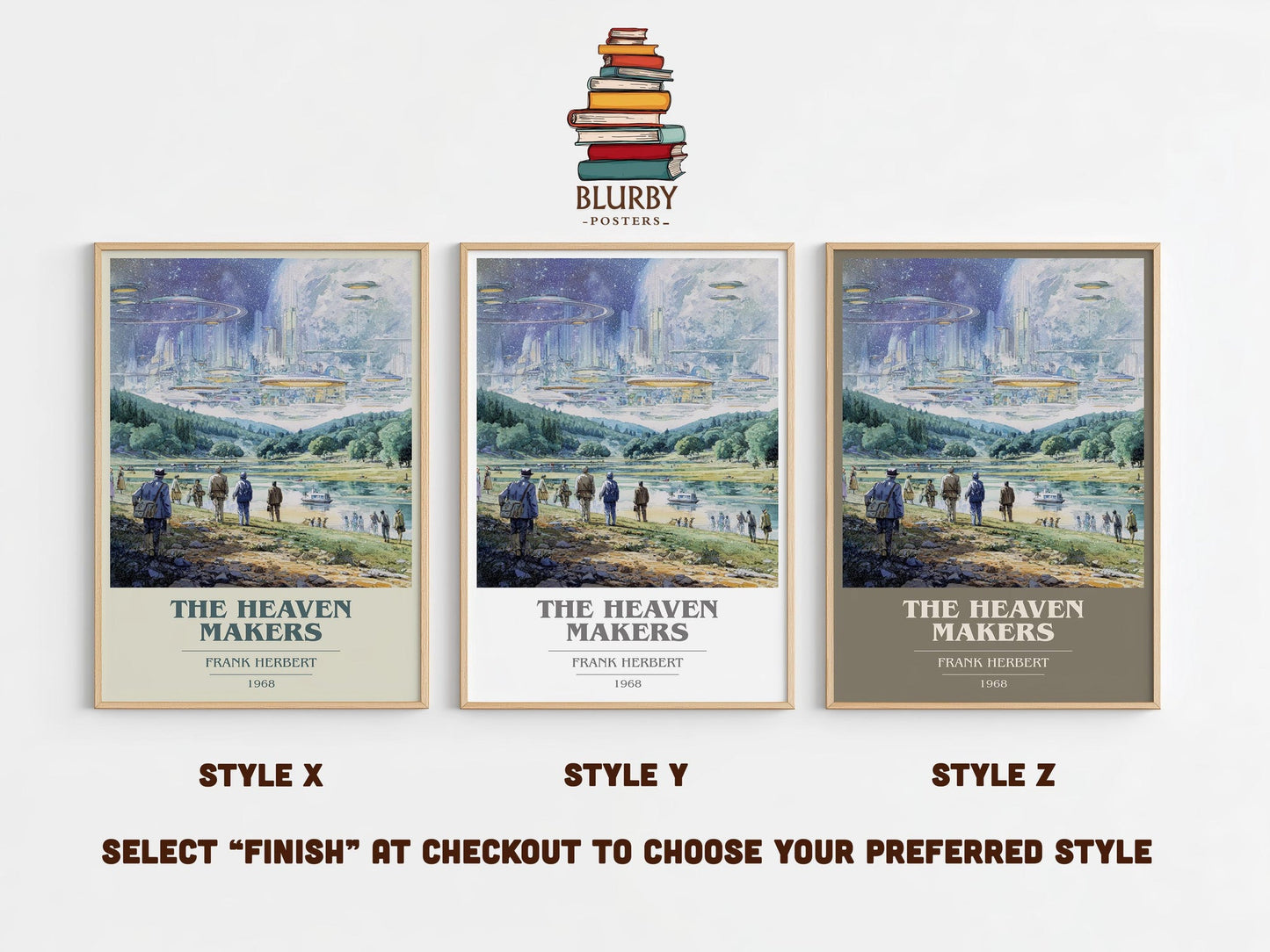 The Heaven Makers book cover print framed by window – literary home decor