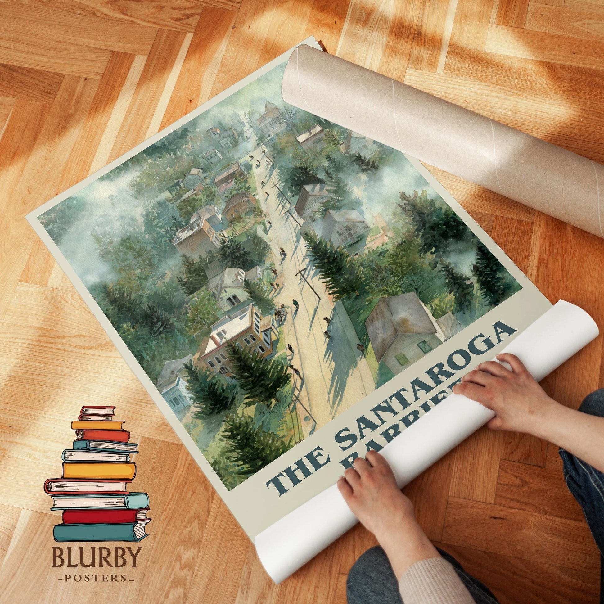 The Santaroga Barrier book cover poster paired in gallery wall – literary art prints