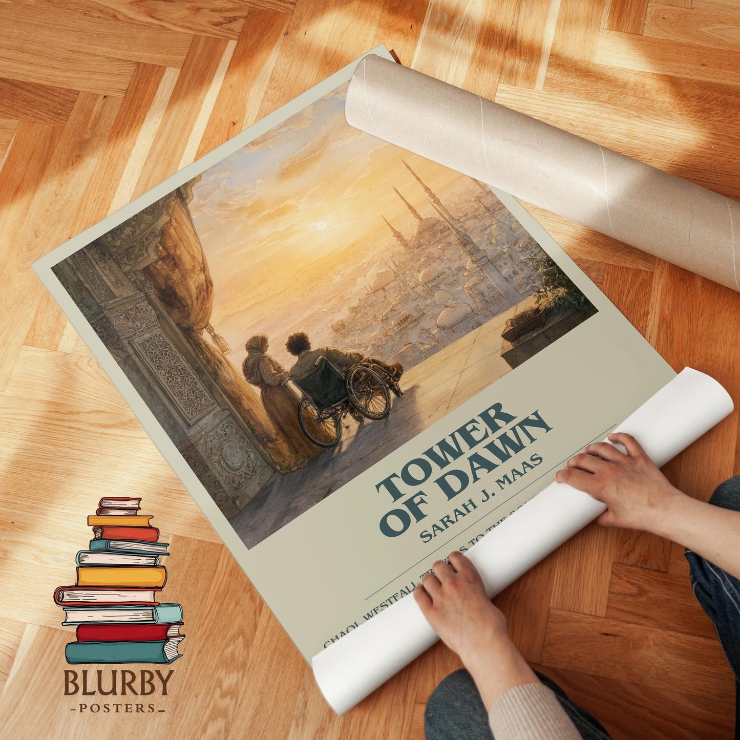 Tower of Dawn book poster packaging – museum-quality print rolled in protective tube