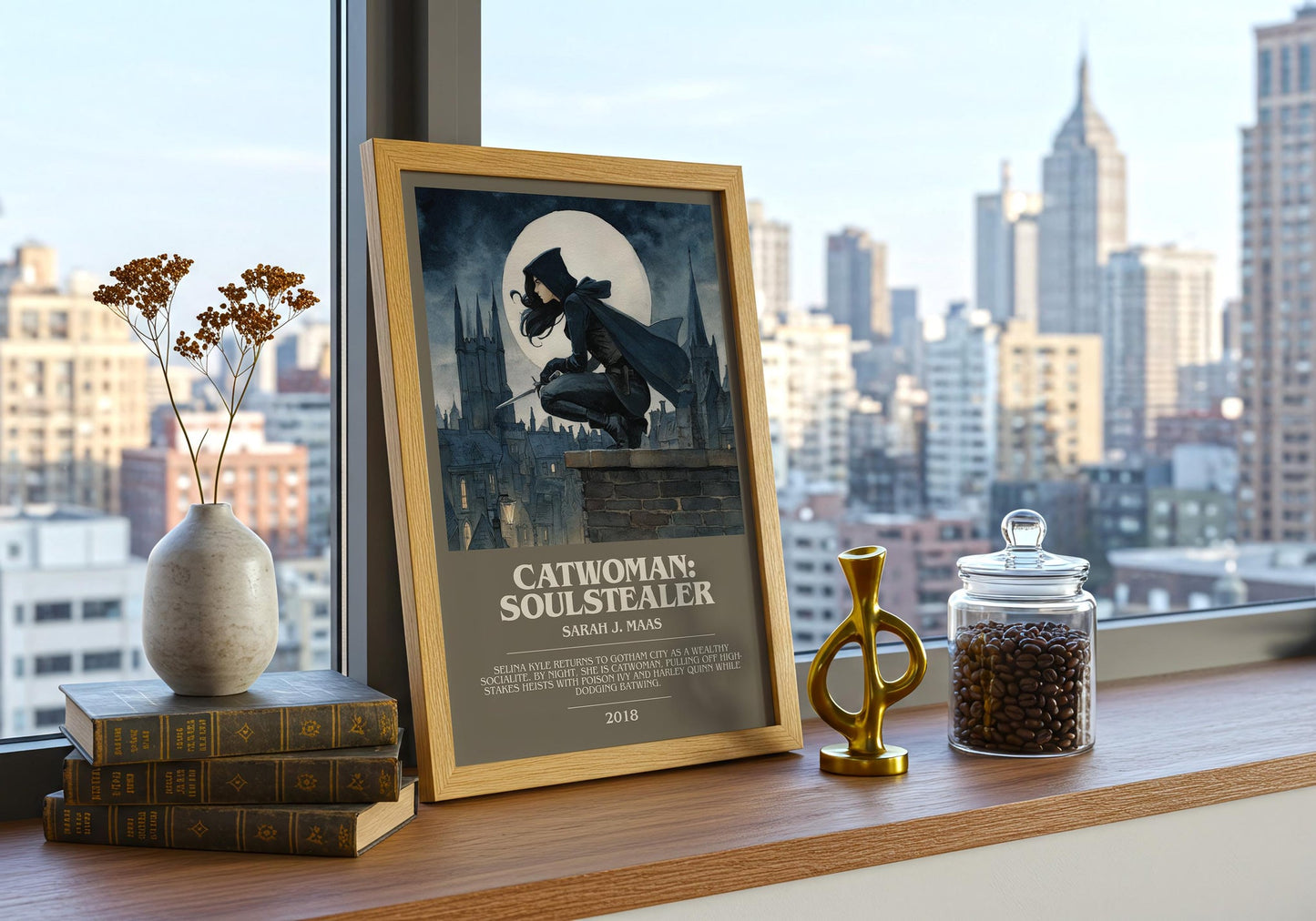 Catwoman: Soulstealer bookish book poster framed on wall – fantasy wall art