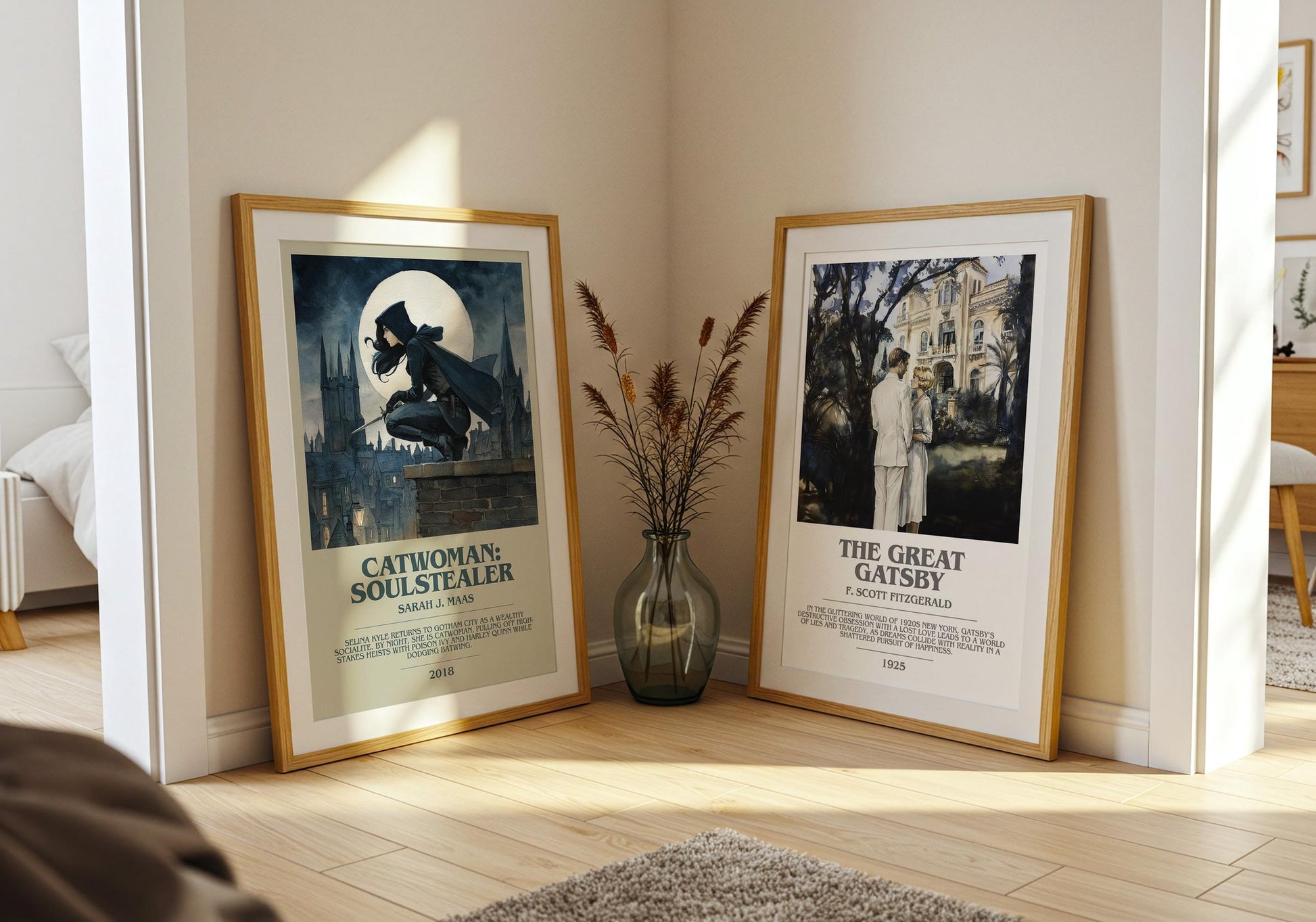 Catwoman: Soulstealer bookish poster paired in gallery wall – literary art prints