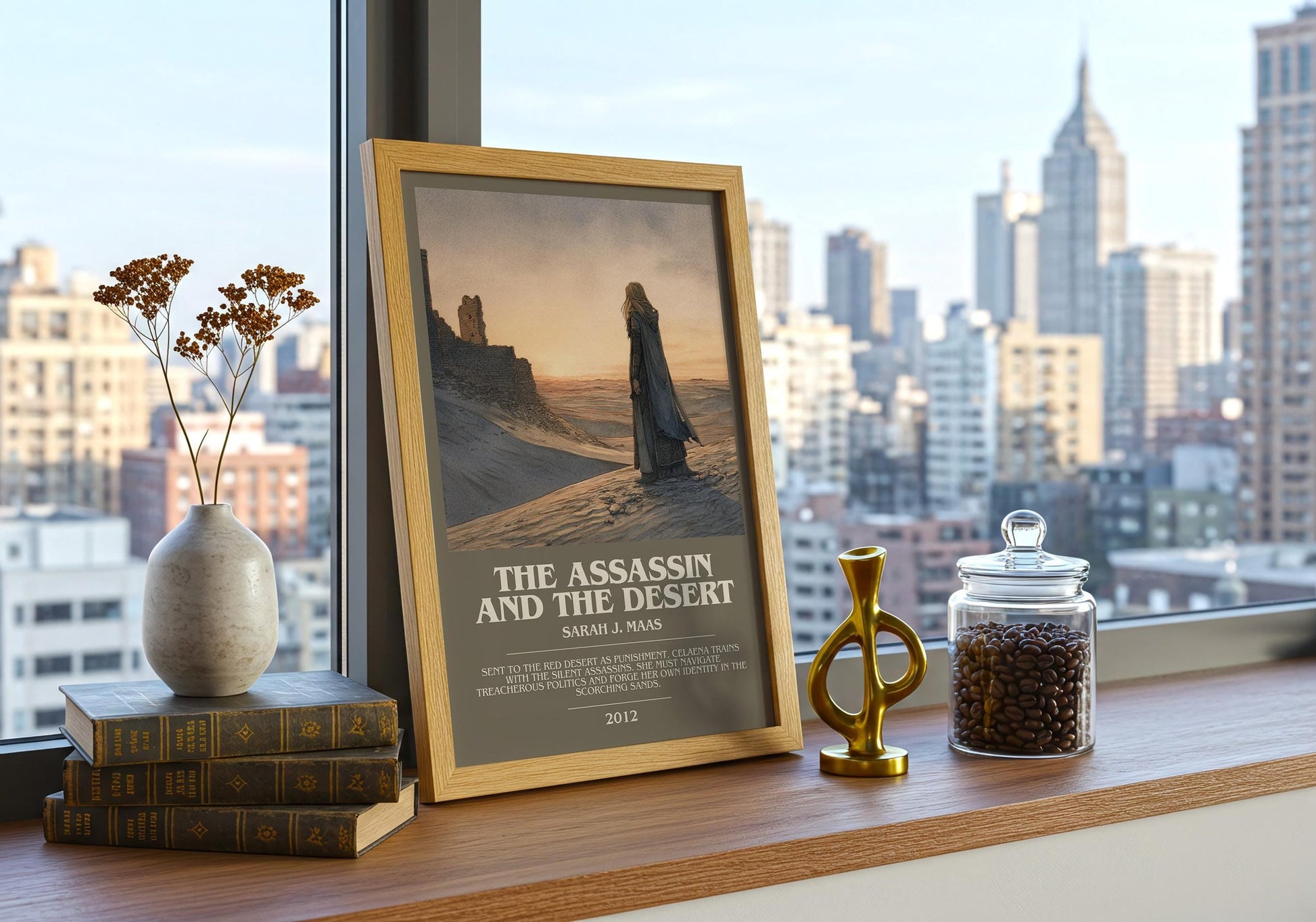 The Assassin And The Desert bookish book poster framed on wall – childrens wall art