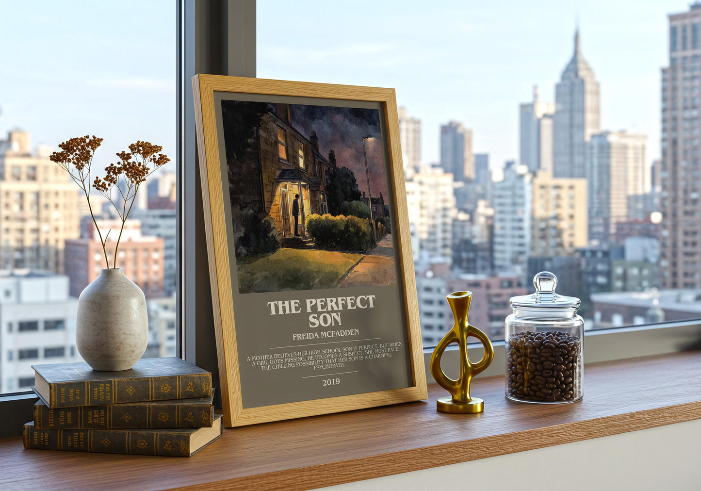 The Perfect Son bookish book poster framed on wall – thriller wall art