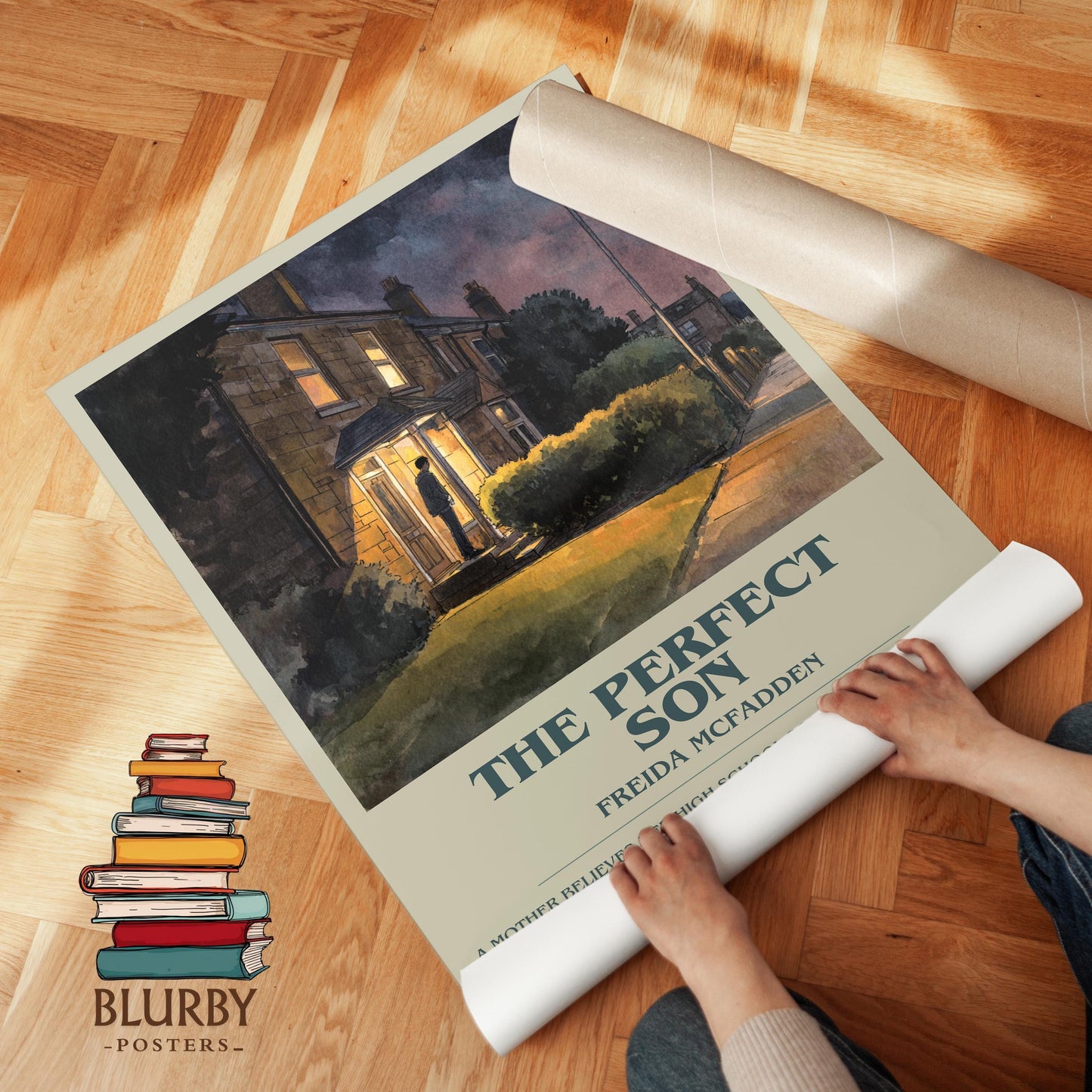 The Perfect Son book poster packaging – museum-quality print rolled in protective tube