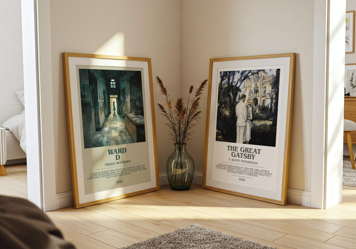 Ward D bookish poster paired in gallery wall – literary art prints