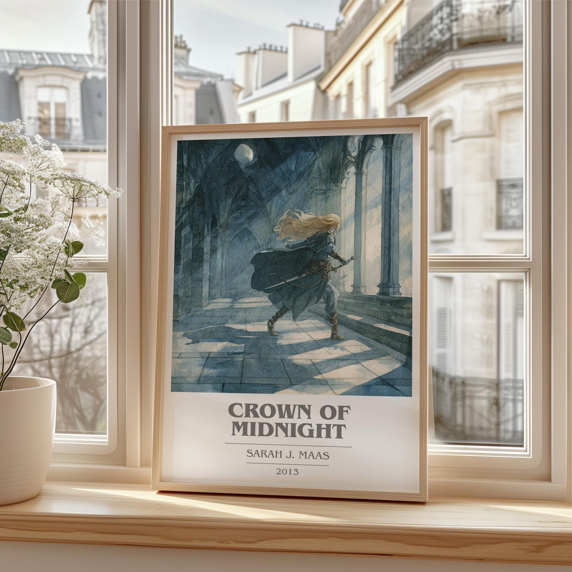 Crown of Midnight book cover poster colour and style options – Sarah J. Maas book art