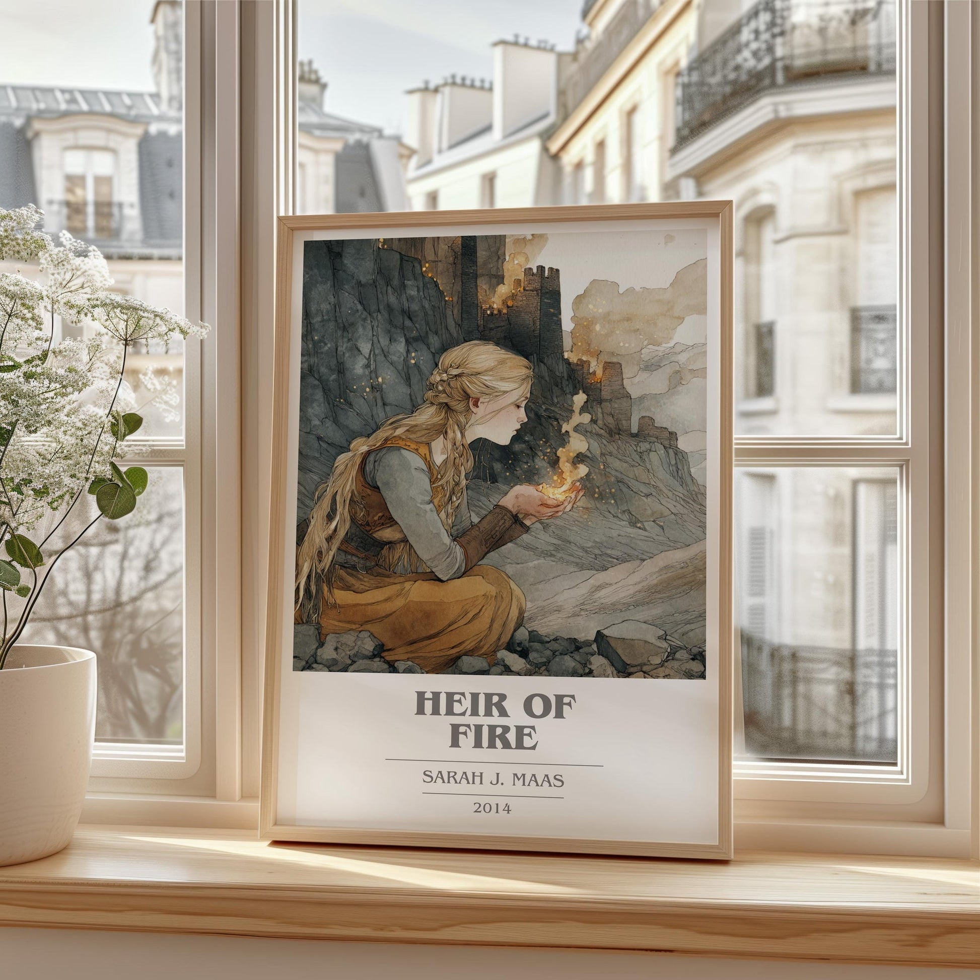 Heir of Fire book cover poster colour and style options – Sarah J. Maas book art