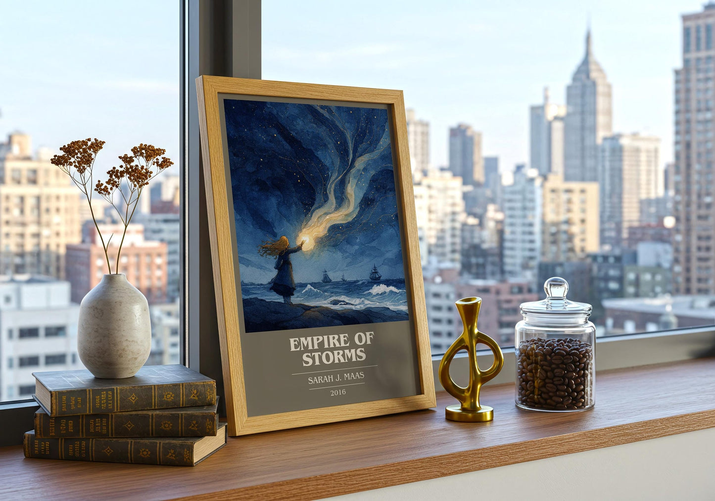 Empire of Storms book cover book poster framed on wall – fantasy wall art