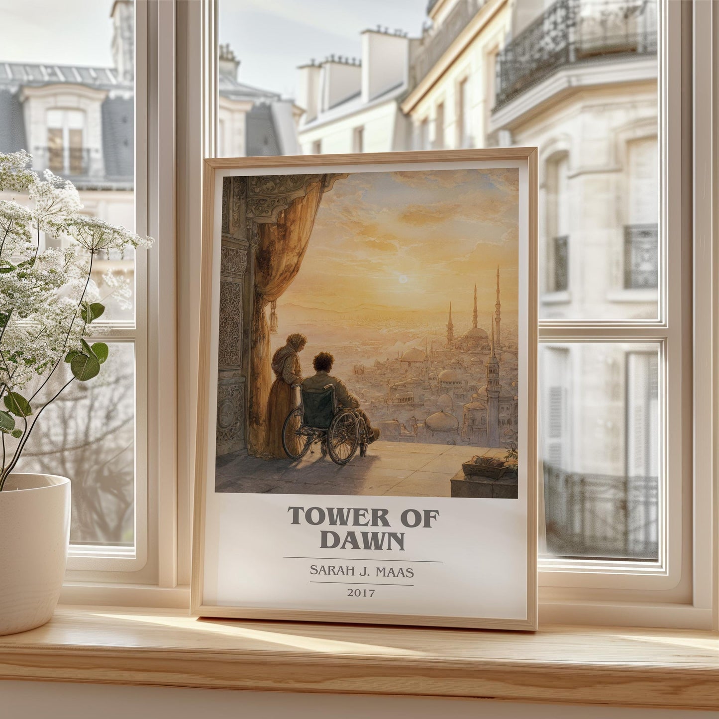 Tower of Dawn book cover book poster framed on wall – fantasy wall art