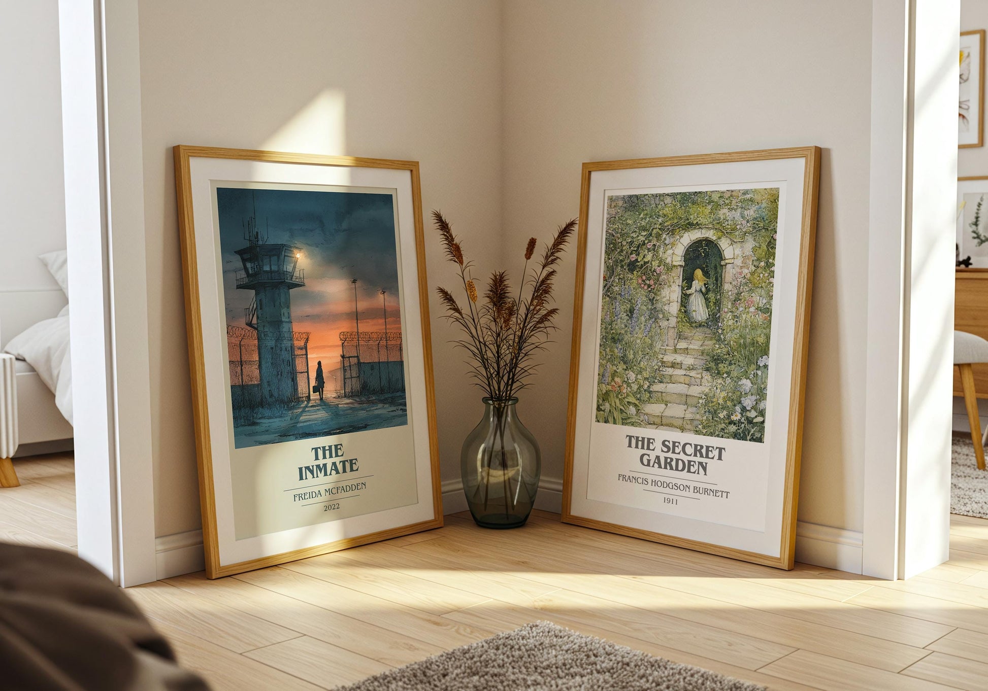 The Inmate book cover print on bookshelf – Freida McFadden fan gift