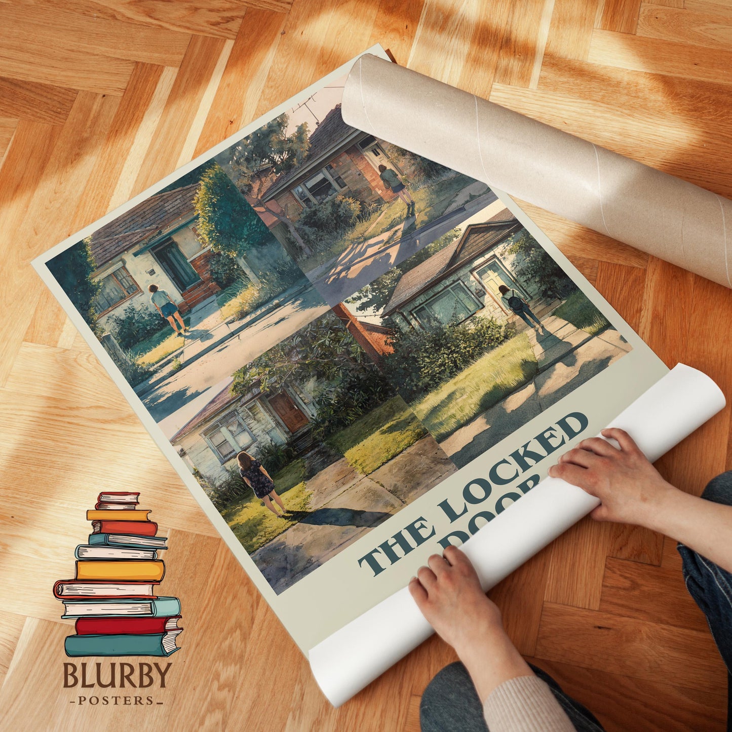 The Locked Door book poster packaging – museum-quality print rolled in protective tube