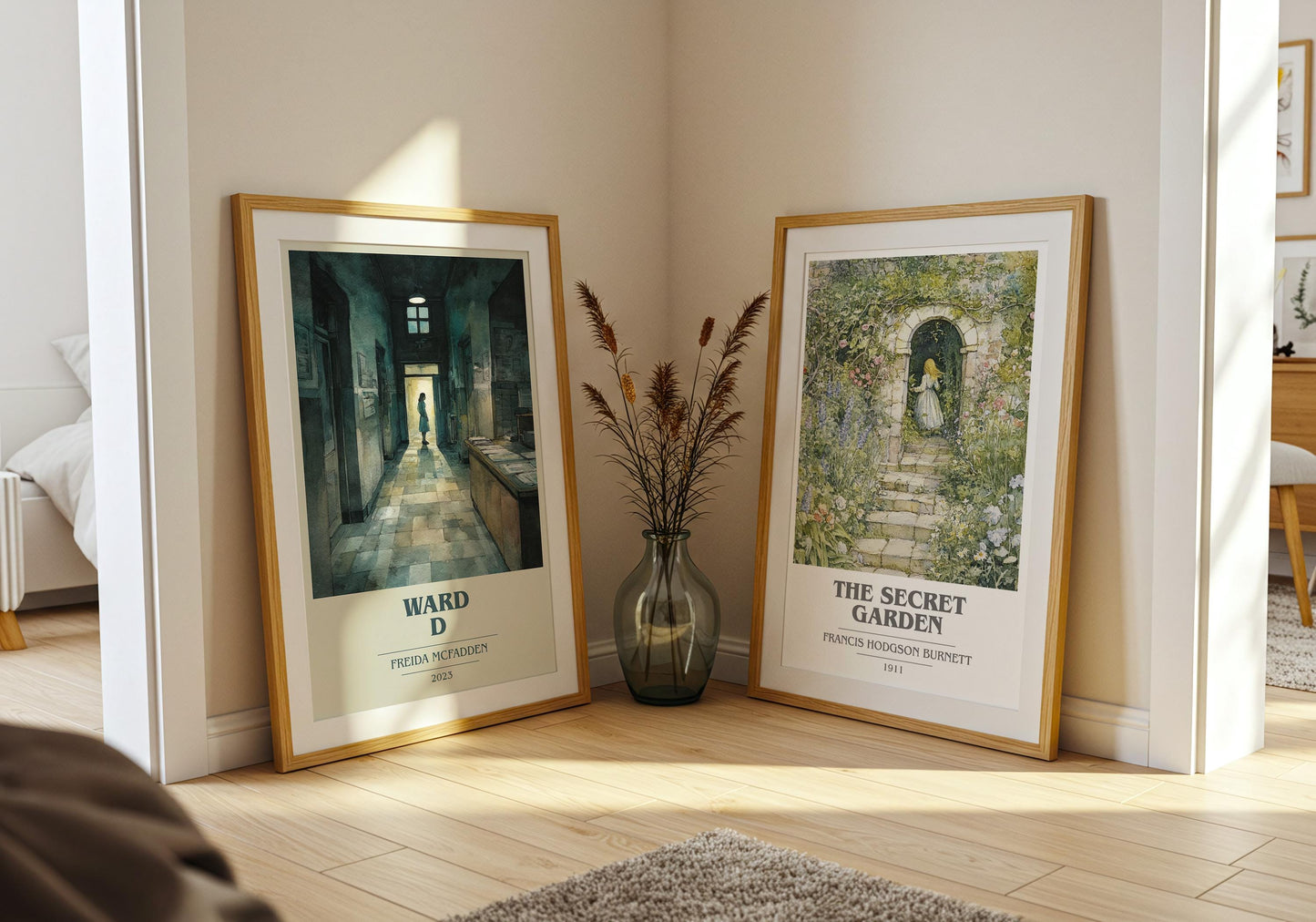 Ward D book cover poster paired in gallery wall – literary art prints